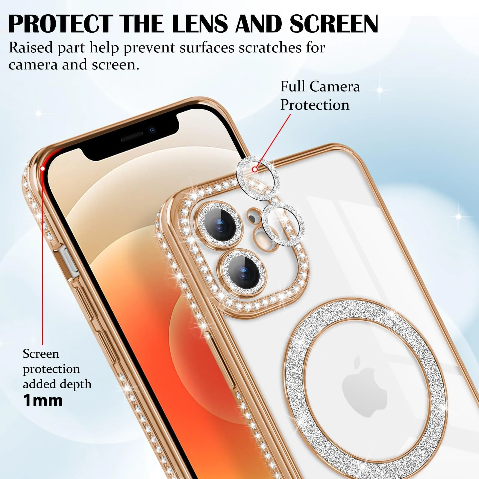 DL3 Mobilak MagSafe-Compatible Magnetic Case for iPhone 11 with Camera Protection and Magnetic Car-Mount Support - Gold