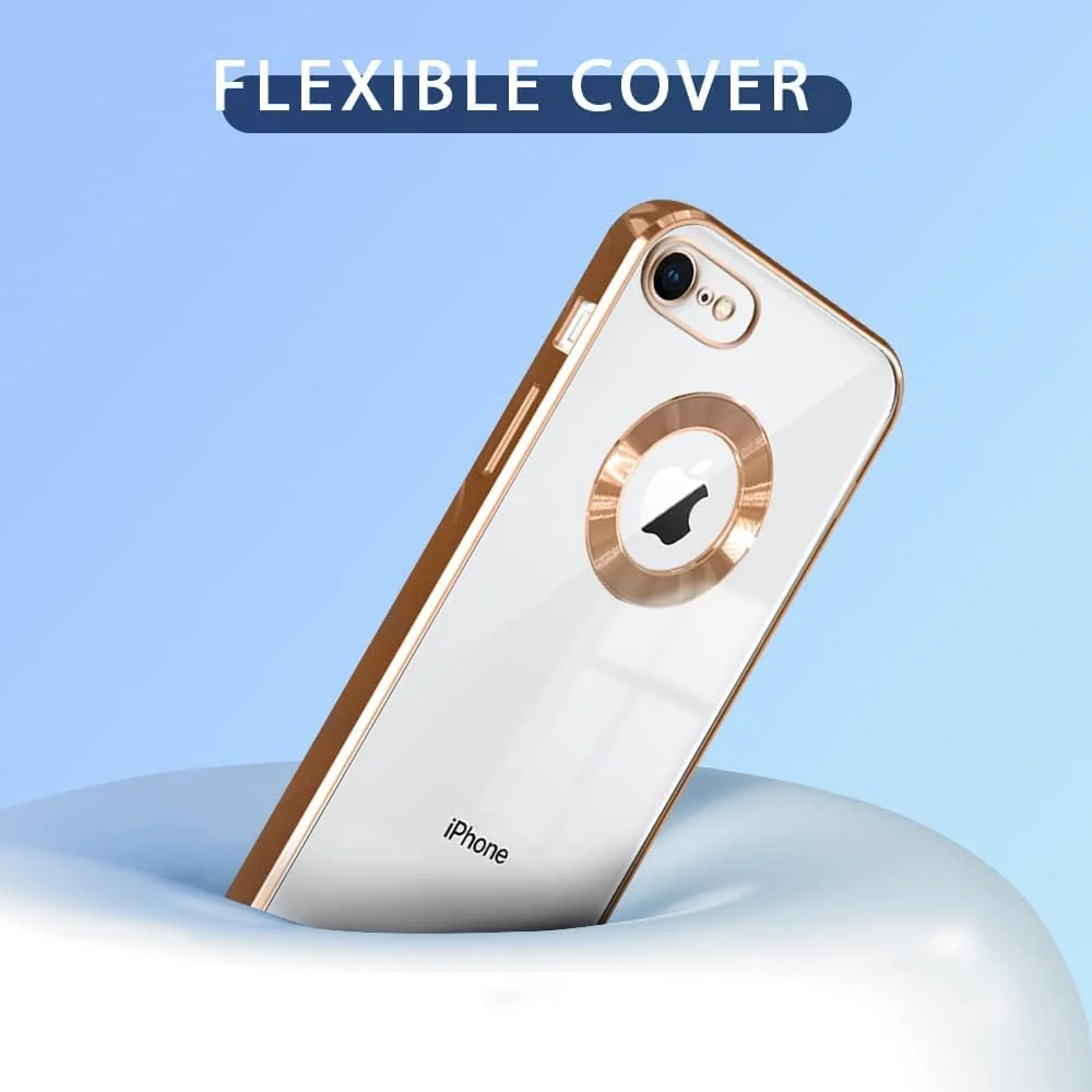 DL3 Mobilak Clear TPU Protective Case for iPhone 6 Plus / iPhone 6S Plus with Camera Protection and Shockproof Design - Gold