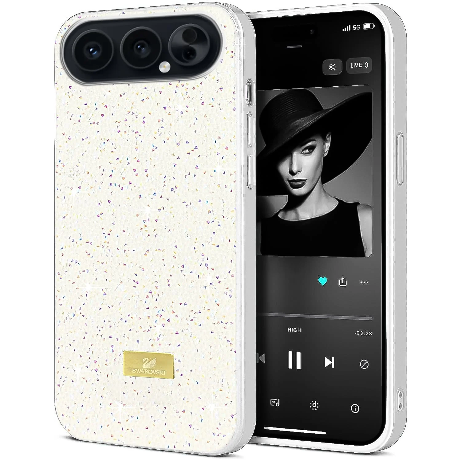 DL3 Mobilak Glitter Protective Case for Honor 500 Pro, Supports wireless charging, Shock-absorbing protection, Scratch-resistant surface