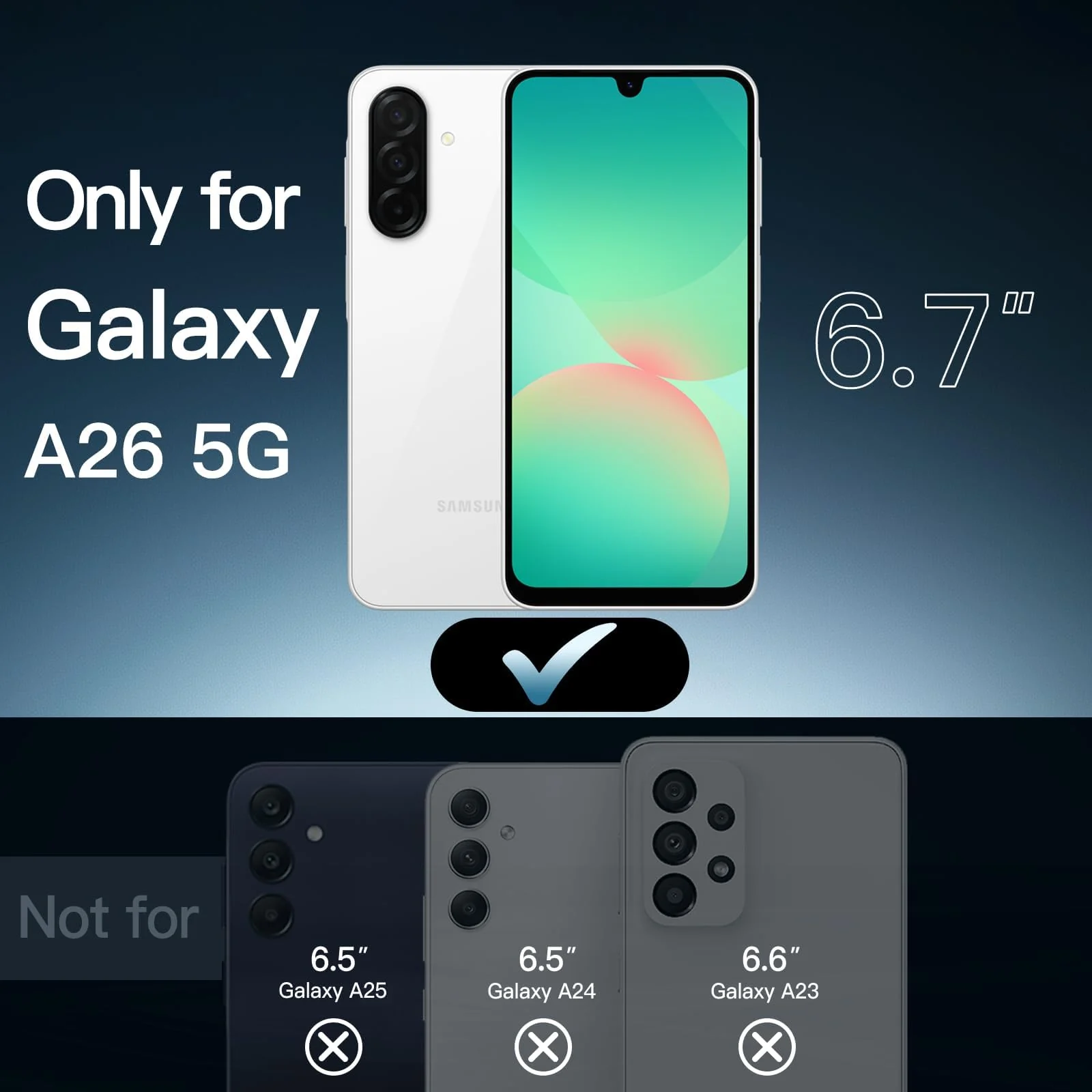 DL3 Mobilak Clear TPU Case for Samsung Galaxy A17 / A26 5G, Supports wireless charging, Shock-absorbing protection, Anti-fingerprint finish - Black