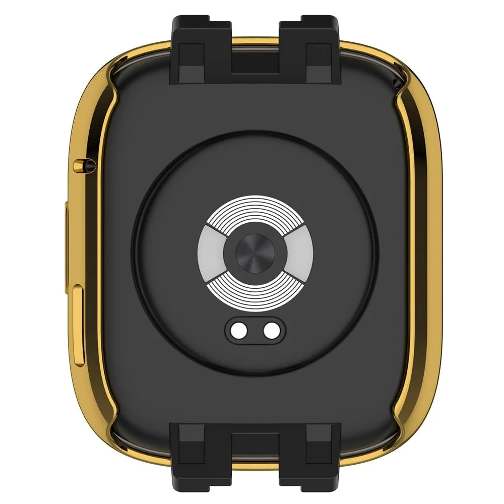 DL3 Mobilak Case Compatible with Xiaomi Redmi Watch 3 (Not Fit Watch 3 Active) Protective Case, Flexible TPU Full Protection Screen Protector Cover Scratch-Resistant Screen Protector Case - Gold