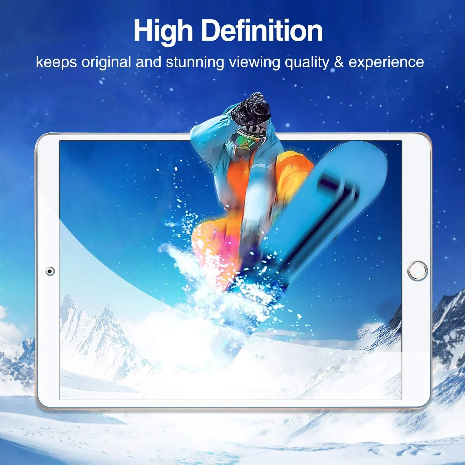 DL3 Mobilak Screen Protector For iPad Pro 12.9-Inch (2015/2017 Model, 1st/2nd Generation), Tempered Glass Film [HD Crystal ] [Easy Installation] [Scratch Resistant] [9H Hardness] - Clear