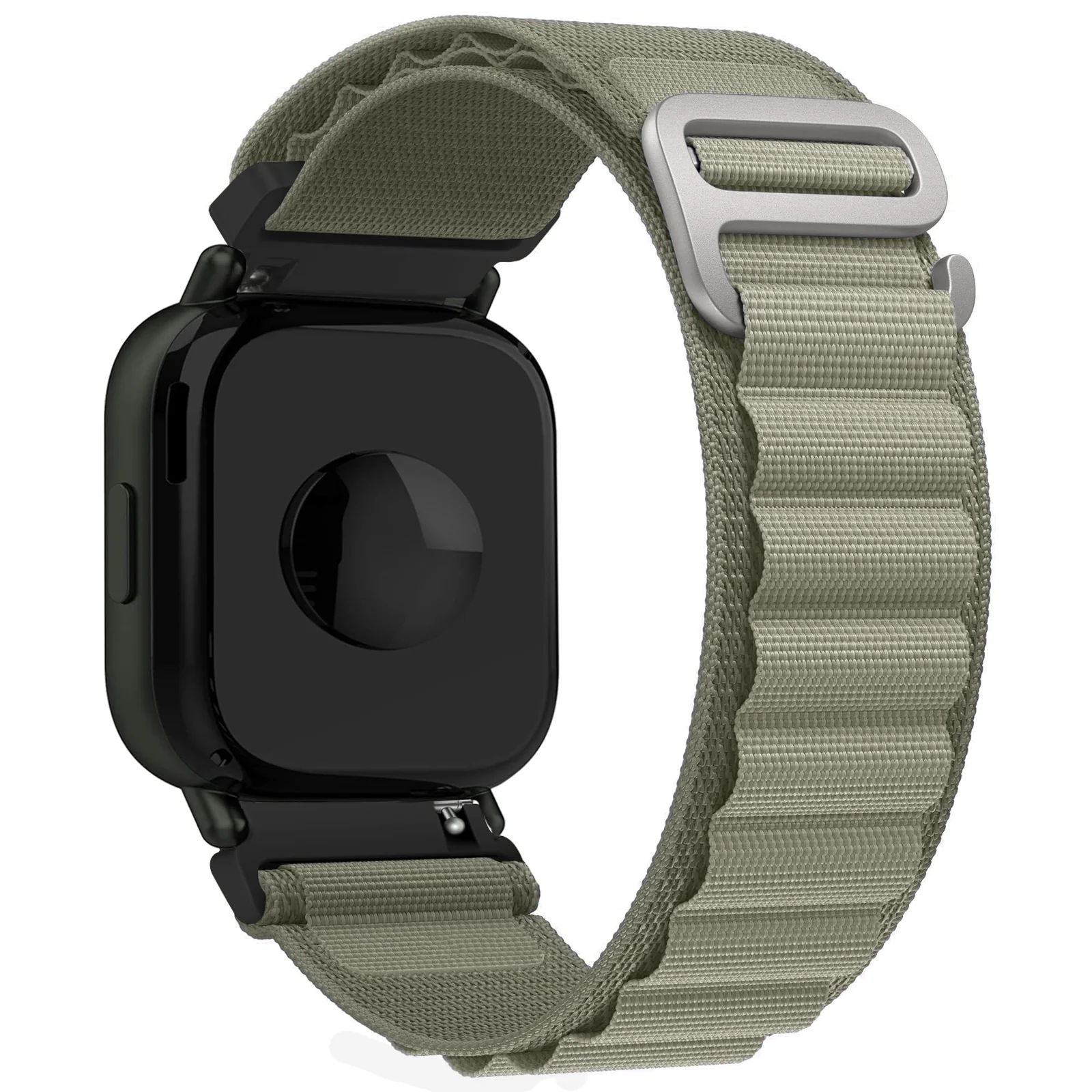 DL3 Mobilak Alpine Loop Nylon Band Compatible with Xiaomi Redmi Watch 5 Active/Redmi Watch 5 Lite, 22mm G-Hook Metal Buckle Sports Watch Strap Men Women Replacement Strap - Olive