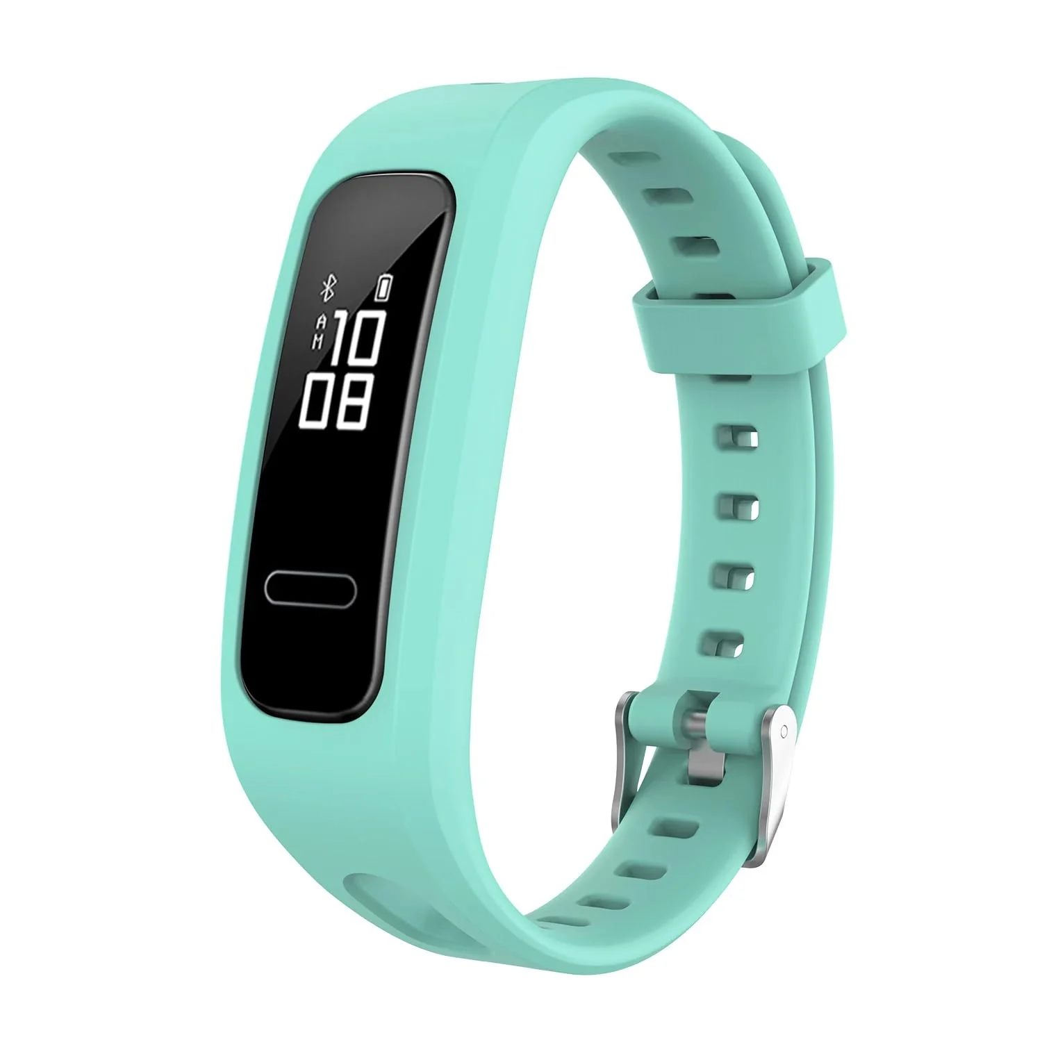 DL3 Mobilak Silicone Watch Band Strap Compatible for Huawei Honor Band 4 Running Version/Huawei Band 3e/ Band 4e Smart Watch Bracelet Replacement - Black
