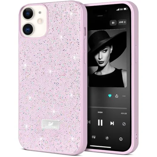 DL3 Mobilak Case for iPhone 11 (6.1-Inch) Glitter, Sparkle Diamond Crystal Bling Case with Bling, Ultra Thin Lightweight Full Body Shockproof Anti-Scratch Protective Cover - Pink 2
