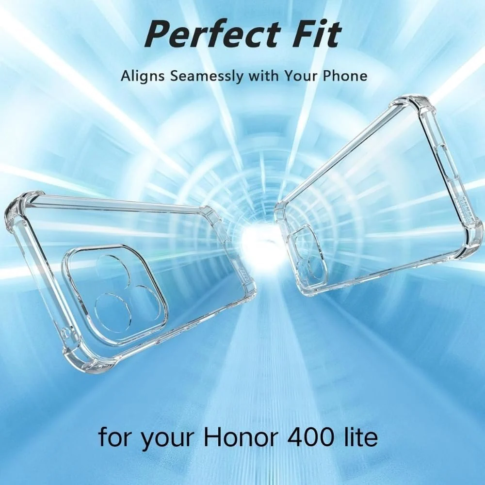 DL3 Mobilak Case Compatible with Honor 400 Lite 5G, Cover Silicone Transparent TPU Gorilla Anti-shock Protector Camera Shockproof Corners - Clear
