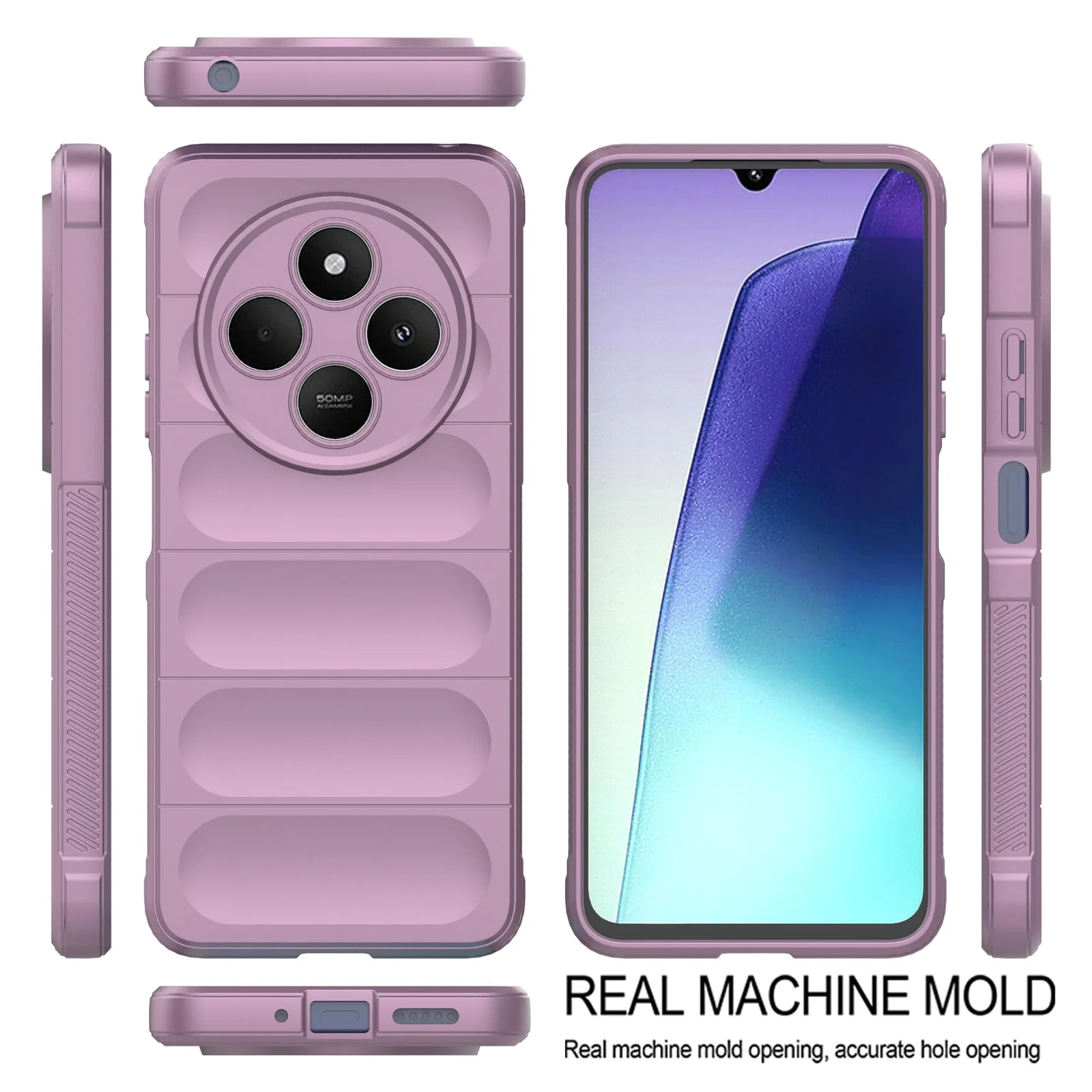 DL3 Mobilak Rugged Protective Case for Xiaomi Redmi 14C 4G / Poco C75, Camera protection, Shock-absorbing protection, Non-slip grip - Purple