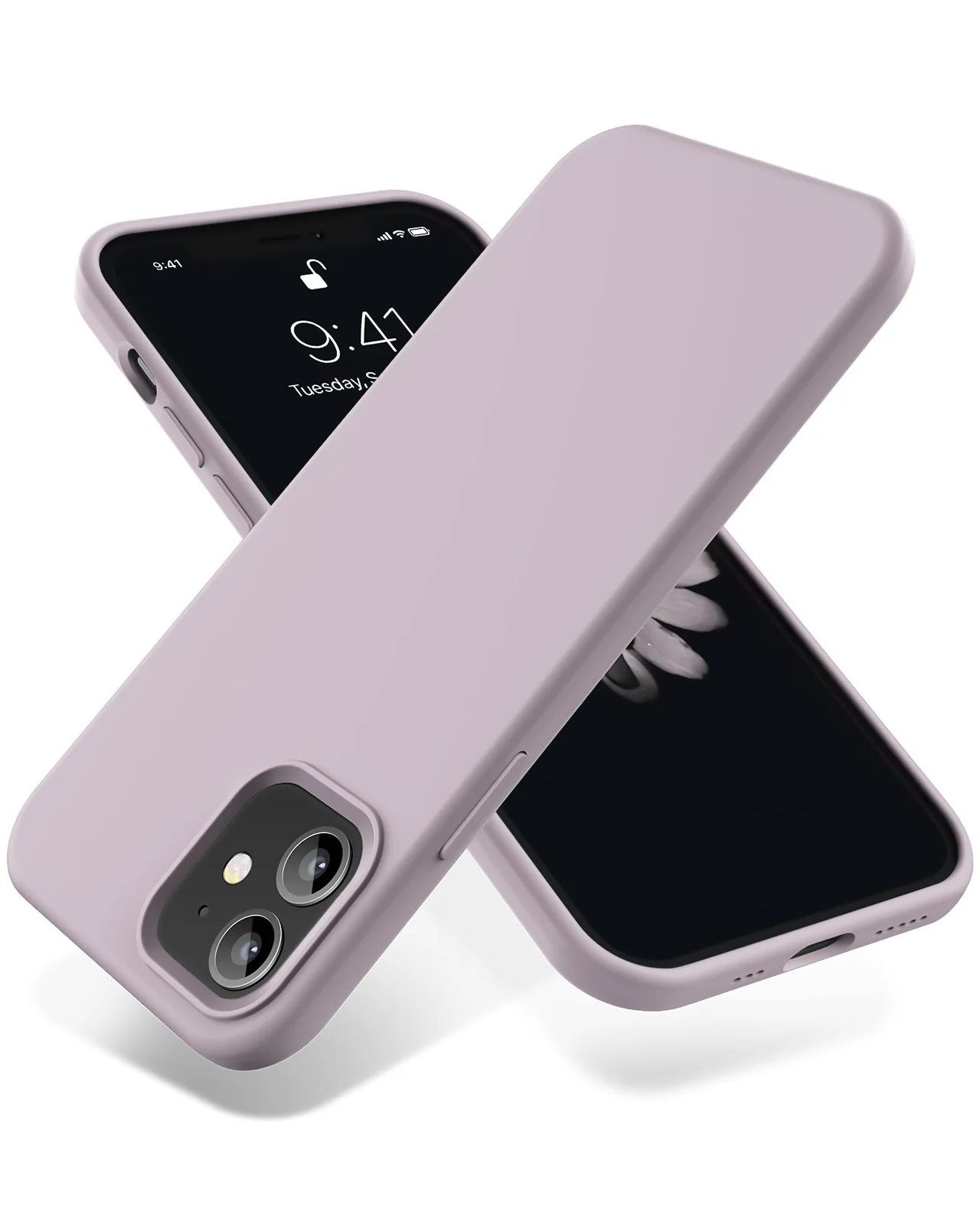DL3 Mobilak Liquid Silicone Case for iPhone 11 (6.1 Inch), Shock-absorbing protection, Scratch-resistant surface, Soft microfiber lining - Lavender Pink