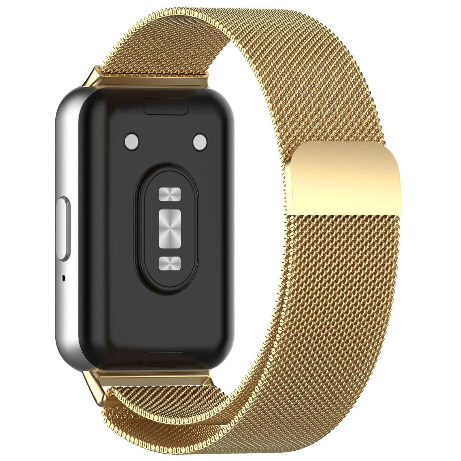 DL3 MOBILAK Milanese Magnetic Stainless-Steel Watch Strap for Samsung Galaxy Fit 3, Gold