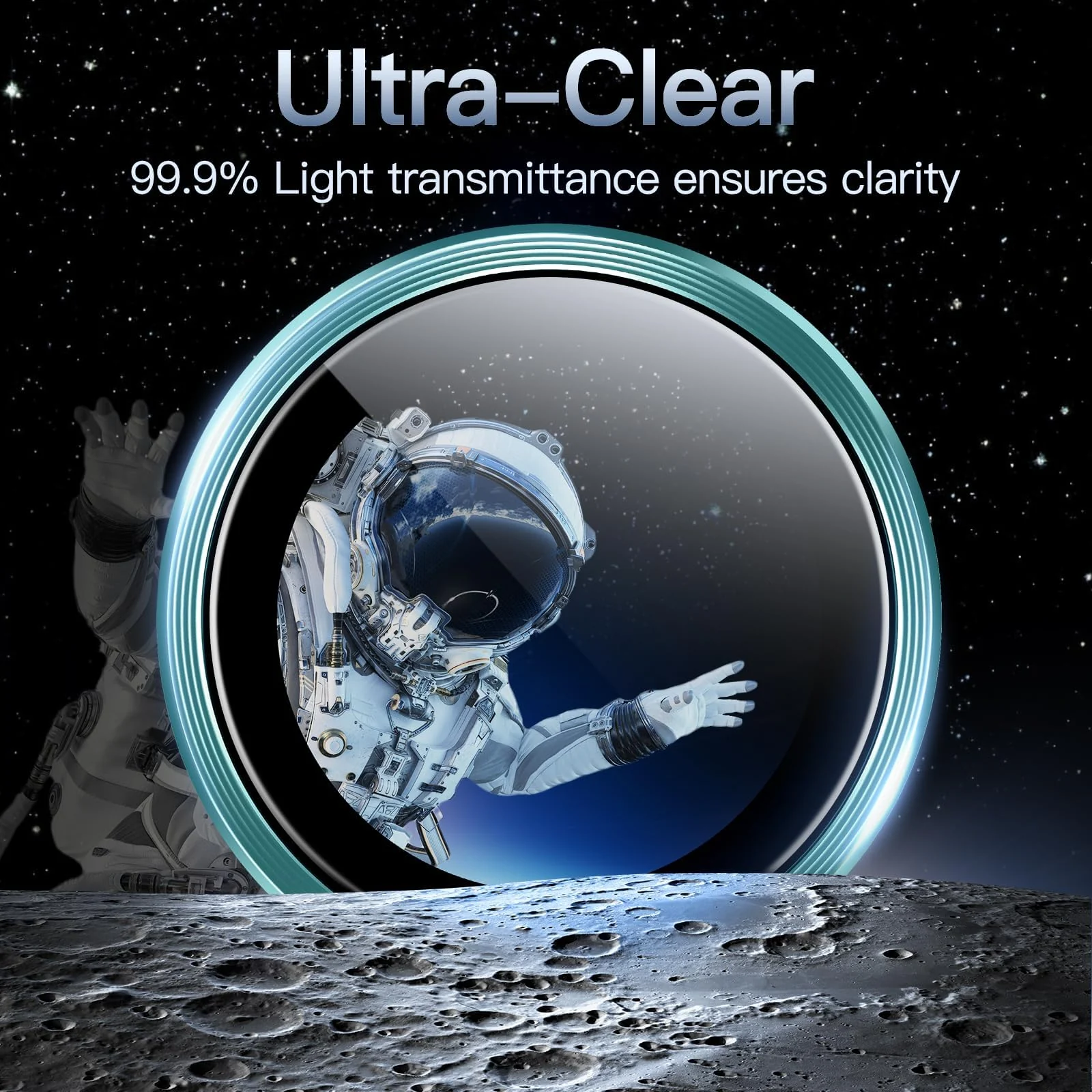 DL3 Mobilak Camera Lens Protector For iPhone 16/iPhone 16+ Plus, [Keep Original Shooting] Tempered Glass Screen Protector Metal Individual Camera Cover, Case Friendly - Teal