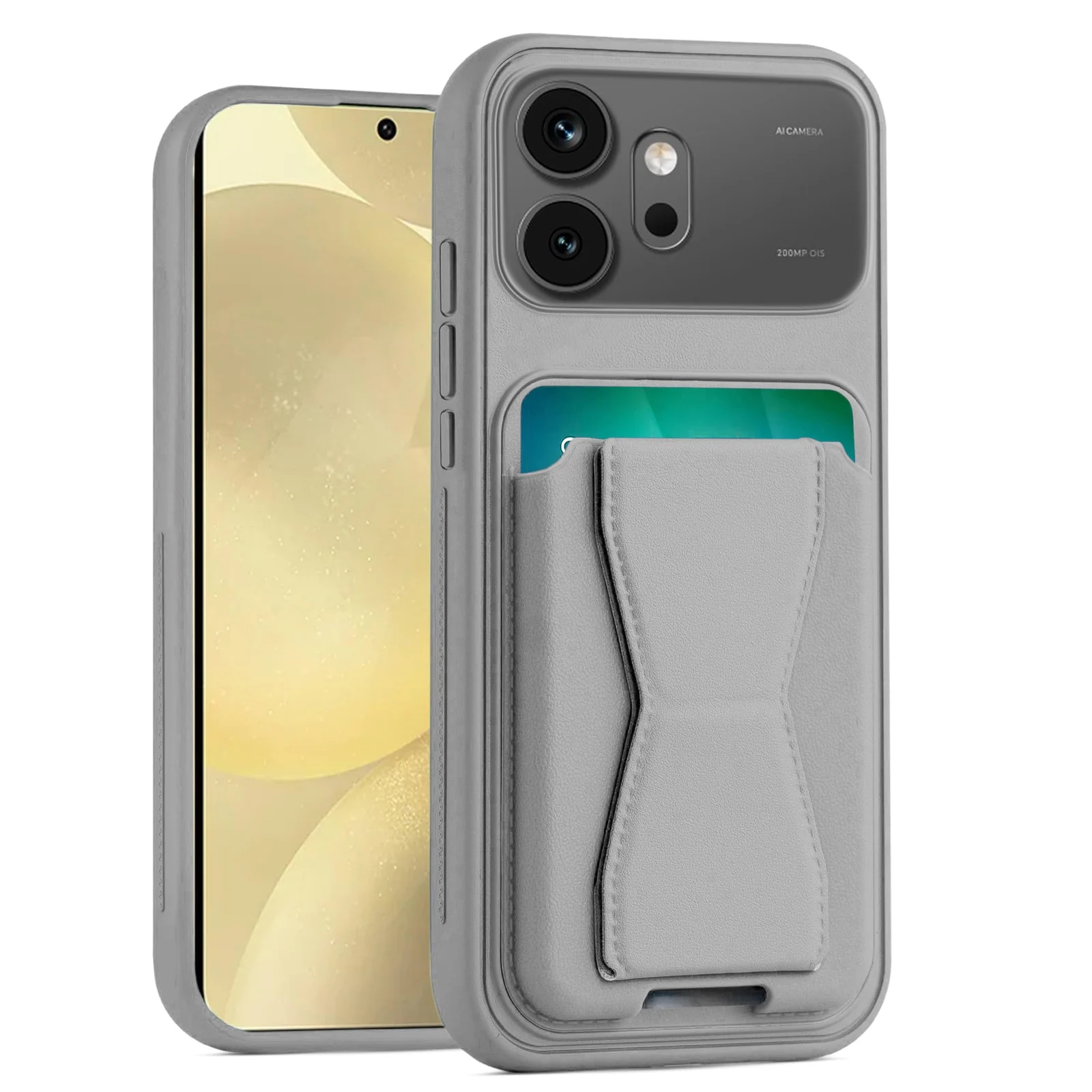 Dl3 Mobilak Leather Wallet Case Compatible with Honor 600 5G, Leather Back Cover With TPU Frame, Shockproof Protective Phone Case with Card Holder Stand - Brown