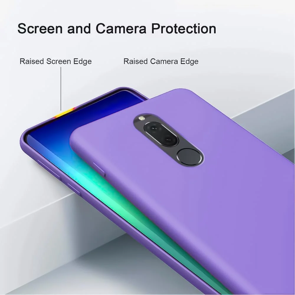 DL3 Mobilak Huawei Mate 10 Lite Case, Soft Flexible Silicone Gel Rubber Bumper Cover, Full Body Shockproof Protective Phone Case - Light Purple