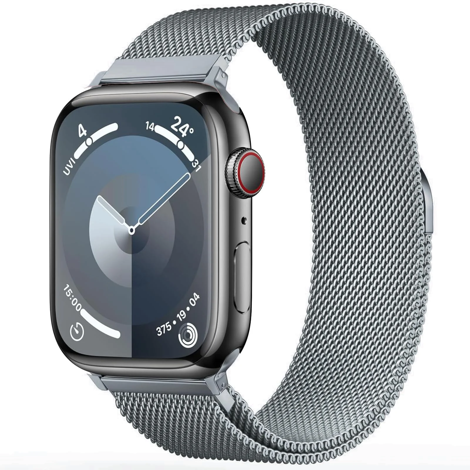 38mm/40mm/41mm — DL3 MOBILAK Milanese Loop Compatible With Apple Watch 38mm 40mm 41mm 42mm(Series 11 10), Stainless Steel Mesh Band Magnetic Clasp, Adjustable Metal Strap for iWatch Series 11 10 9 8 7 6 5 4 3 2 1 SE - Blue Gray