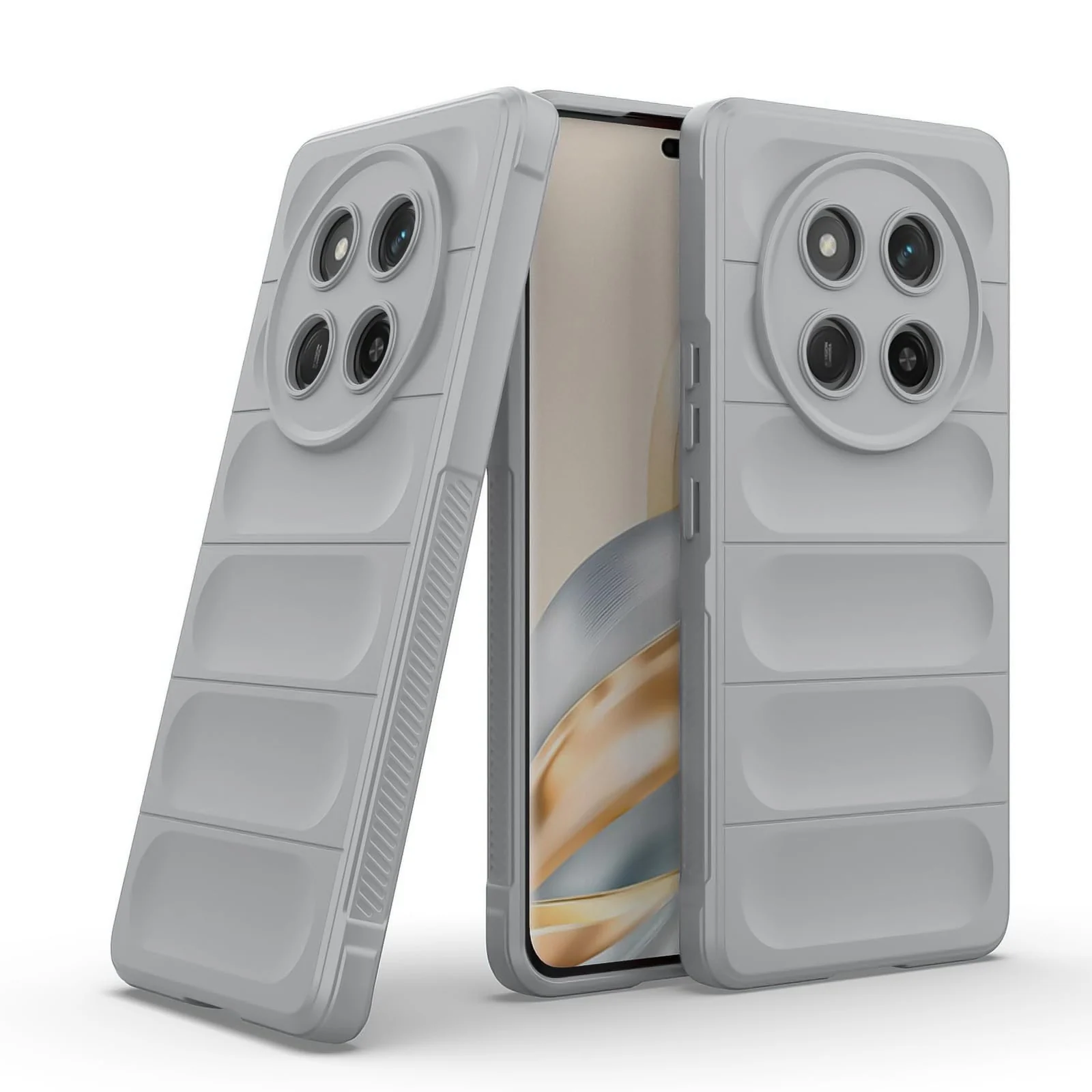 DL3 Mobilak Flexible Silicone and TPU Protective Case with Camera Protection for Honor X9C - Gray