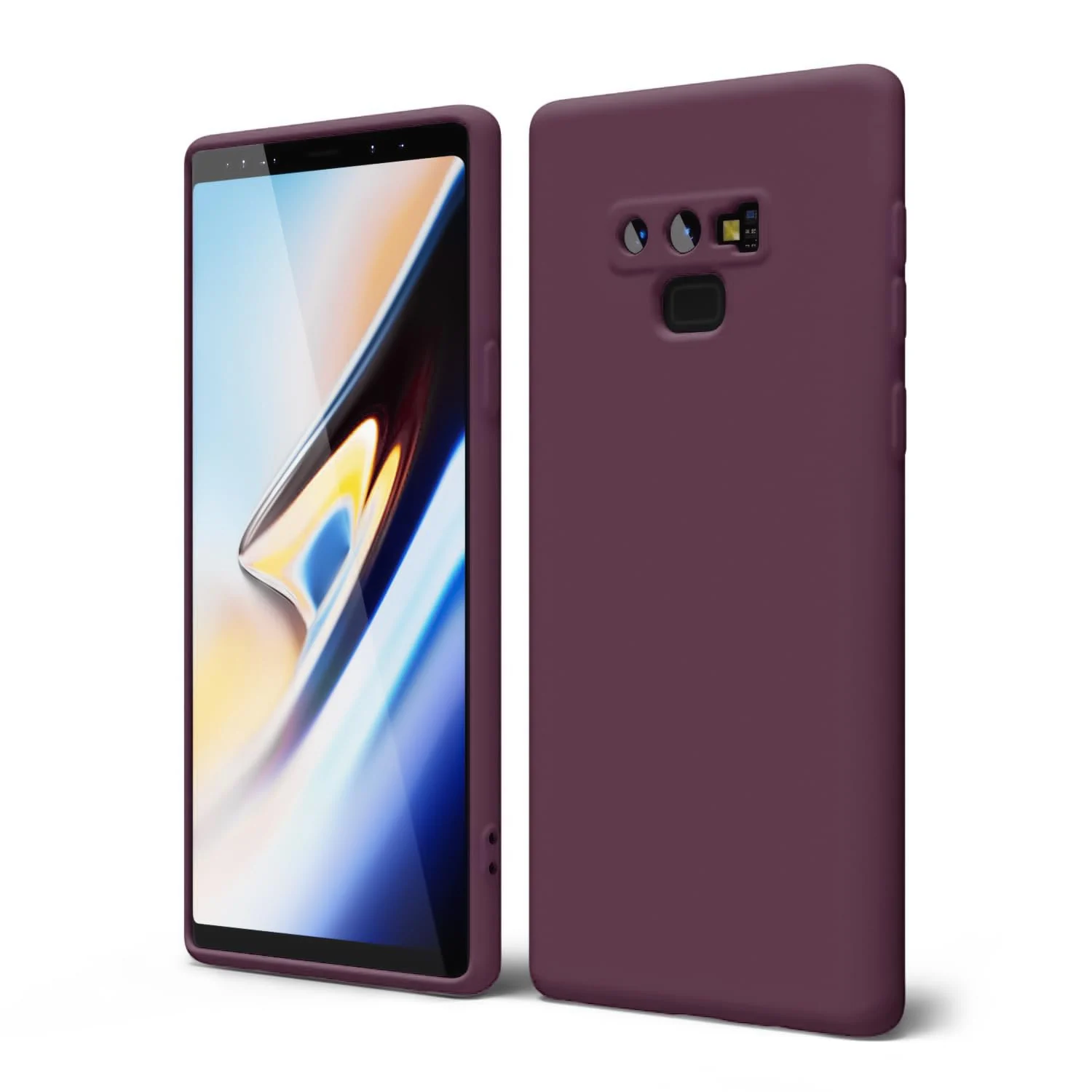 DL3 Mobilak Silicone Protective Case for Samsung Galaxy Note 9, Shock-absorbing protection, Scratch-resistant surface, Soft microfiber lining - Wine Red