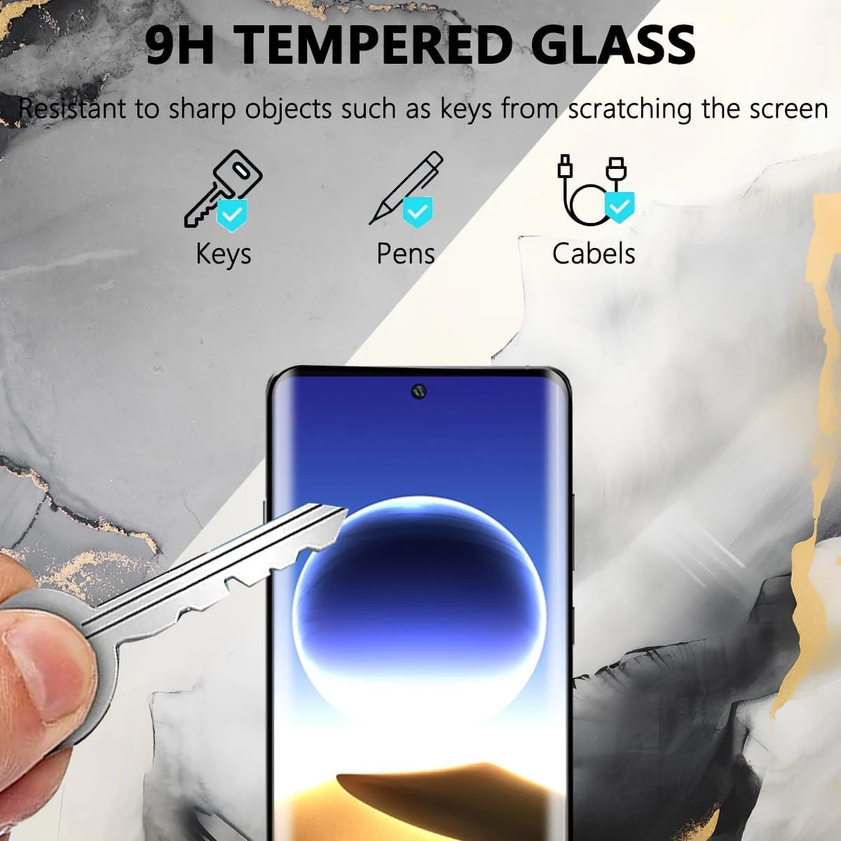 DL3 Mobilak Screen Protector for OPPO Find X7 Ultra, Tempered Glass Screen Saver Premium HD Protective, Scratch Resistant, NO-Bubble, 9H Hardness, Full Coverage Film - Clear