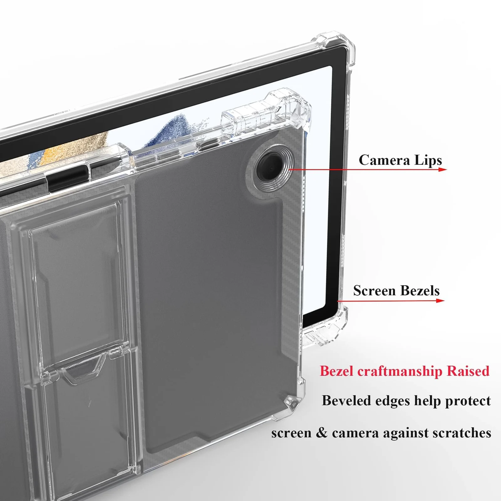 DL3 Mobilak Transparent Stand Case for Xiaomi Pad 5 / Xiaomi Mi Pad 5 Pro 11 inch Shockproof, Thin Slim Lightweight Anti-Yellowing Bumper, Kickstand Cover, with Pencil Holder - Clear