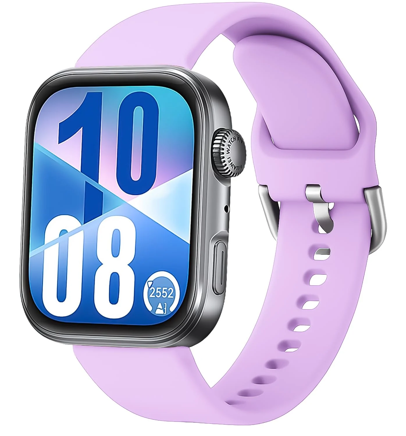 DL3 Mobilak Silicone Bracelet for Huawei Watch Fit 3/Watch Fit 4 Pro/Fit 4 Strap, Soft Silicone Sport Replacement Strap for Women/Men, Adjustable Waterproof Sports Band - Lavender