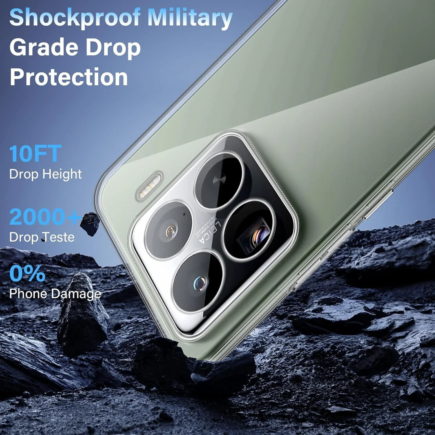DL3 Mobilak Protective Case Compatible with Xiaomi 15 Pro Cover, Mobile Phone Case Thin Soft Silicone Anti-Yellow Protective Case - Clear