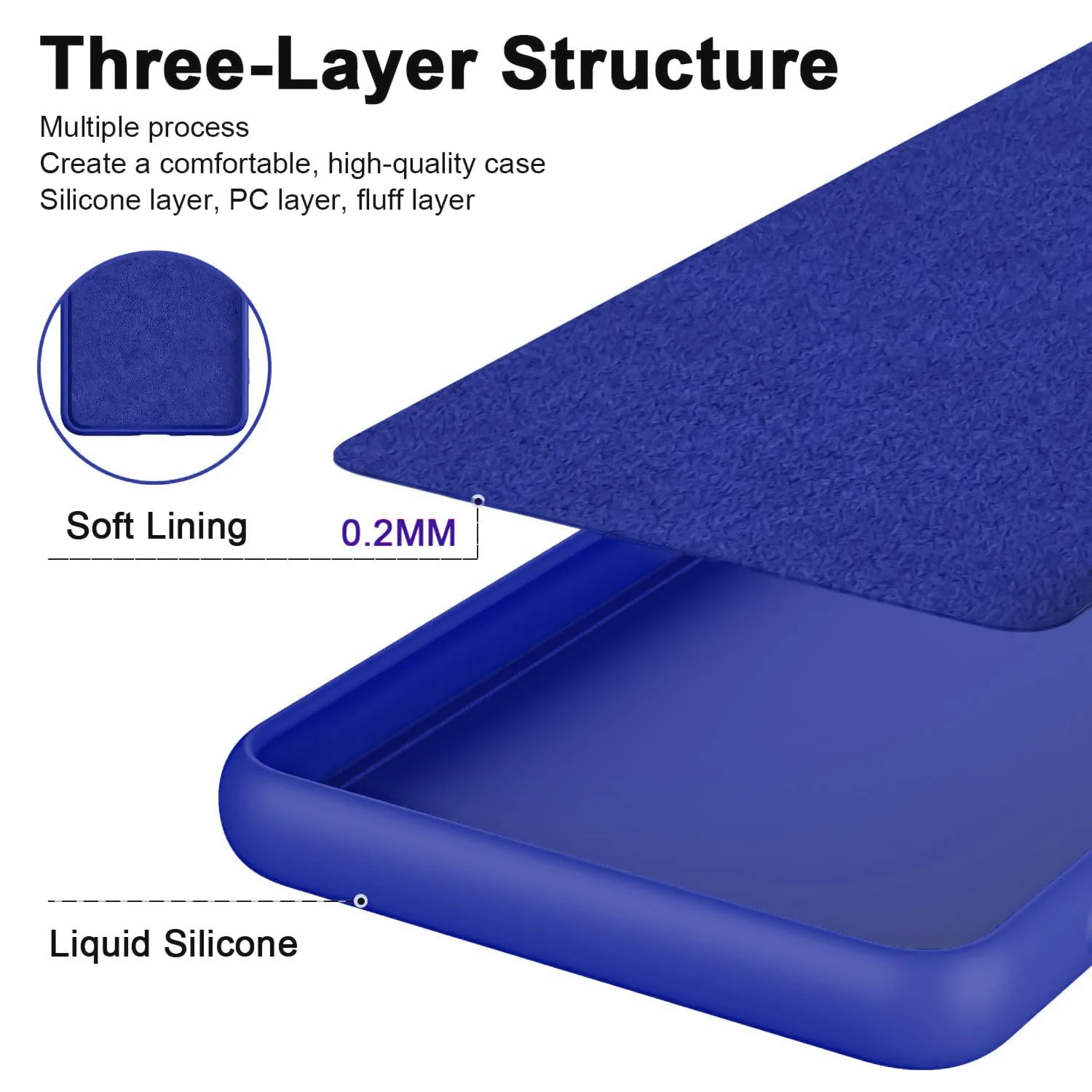 DL3 Mobilak Liquid Silicone Protective Case for realme 10 4G with Microfiber Lining and Shockproof Design - Pepsi