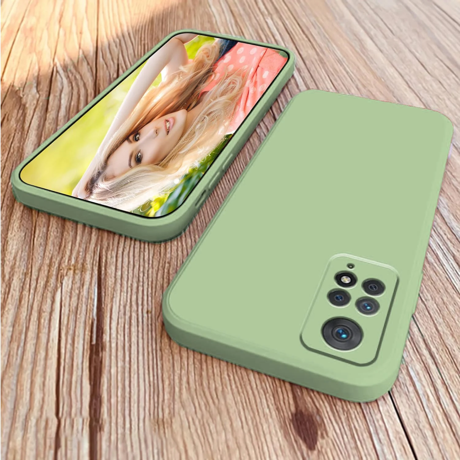DL3 Mobilak Liquid Silicone Protective Case for Xiaomi Redmi Note 12 Pro 4G / Redmi Note 11 Pro 4G&5G with Microfiber Lining and Shockproof Design - Mint Green