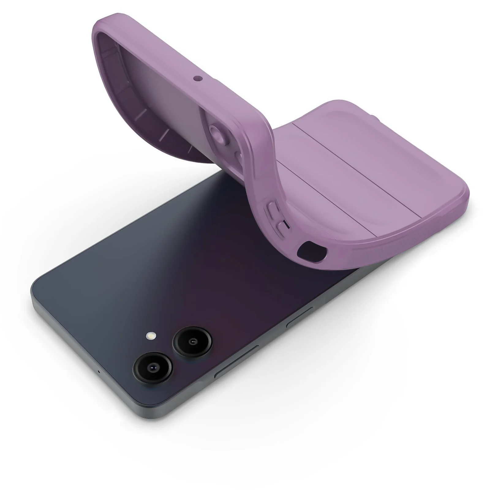 DL3 Mobilak Flexible Silicone and TPU Protective Case with Camera Protection for Samsung Galaxy A06 - Purple