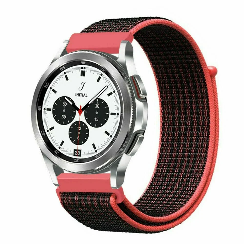 DL3 Mobilak Strap Nylon 22MM Band For Samsung galaxy watch 3 45mm /galaxy 46mm/Gear S3/Huawei watch GT3 46MM/GT2E/GT 46mm)/GT2 Pro/GT2 46MM/honor Magic Watch2 46mm/Amazfit GTR 4 /GTR3/3-4Pro - Red Black