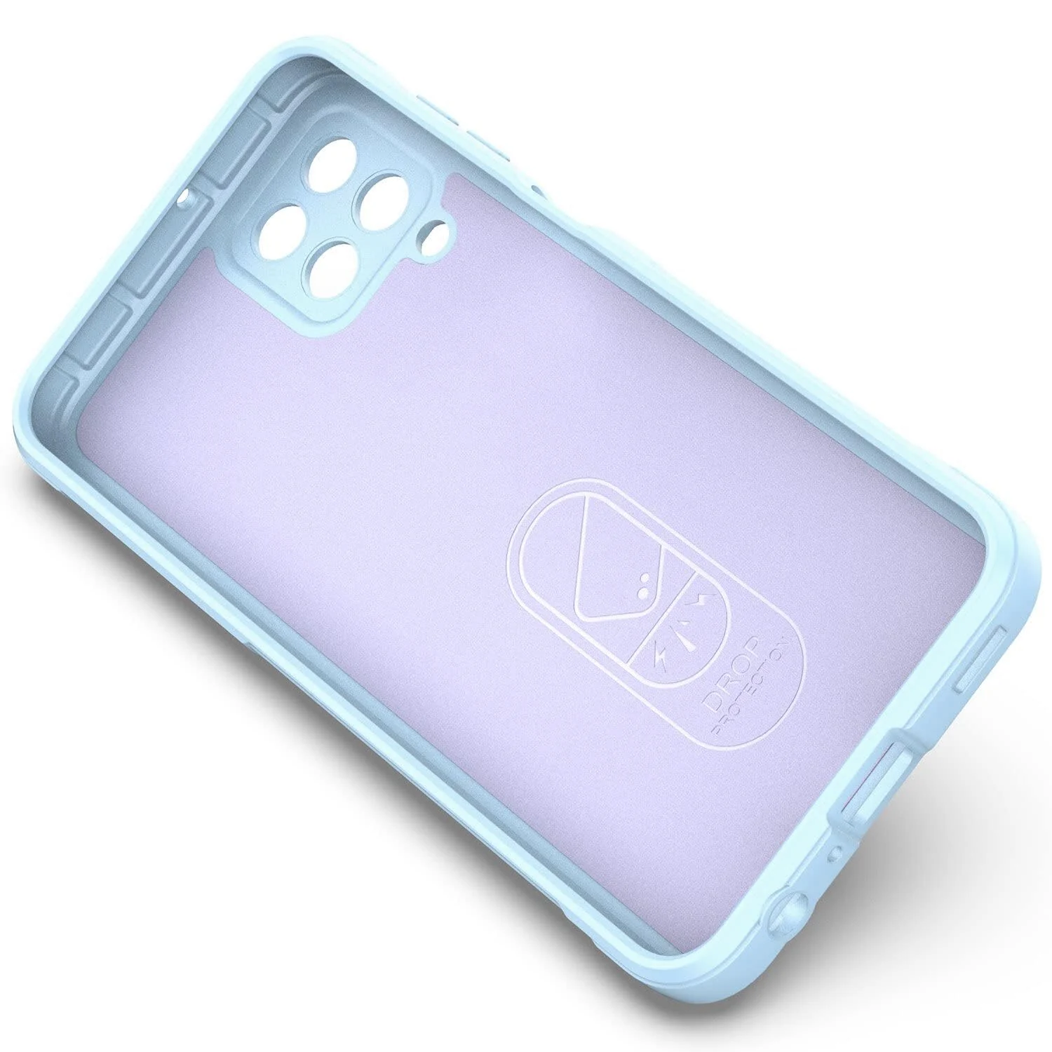 DL3 Mobilak Flexible Silicone and TPU Protective Case with Camera Protection for Samsung Galaxy M33 5G - Baby Blue