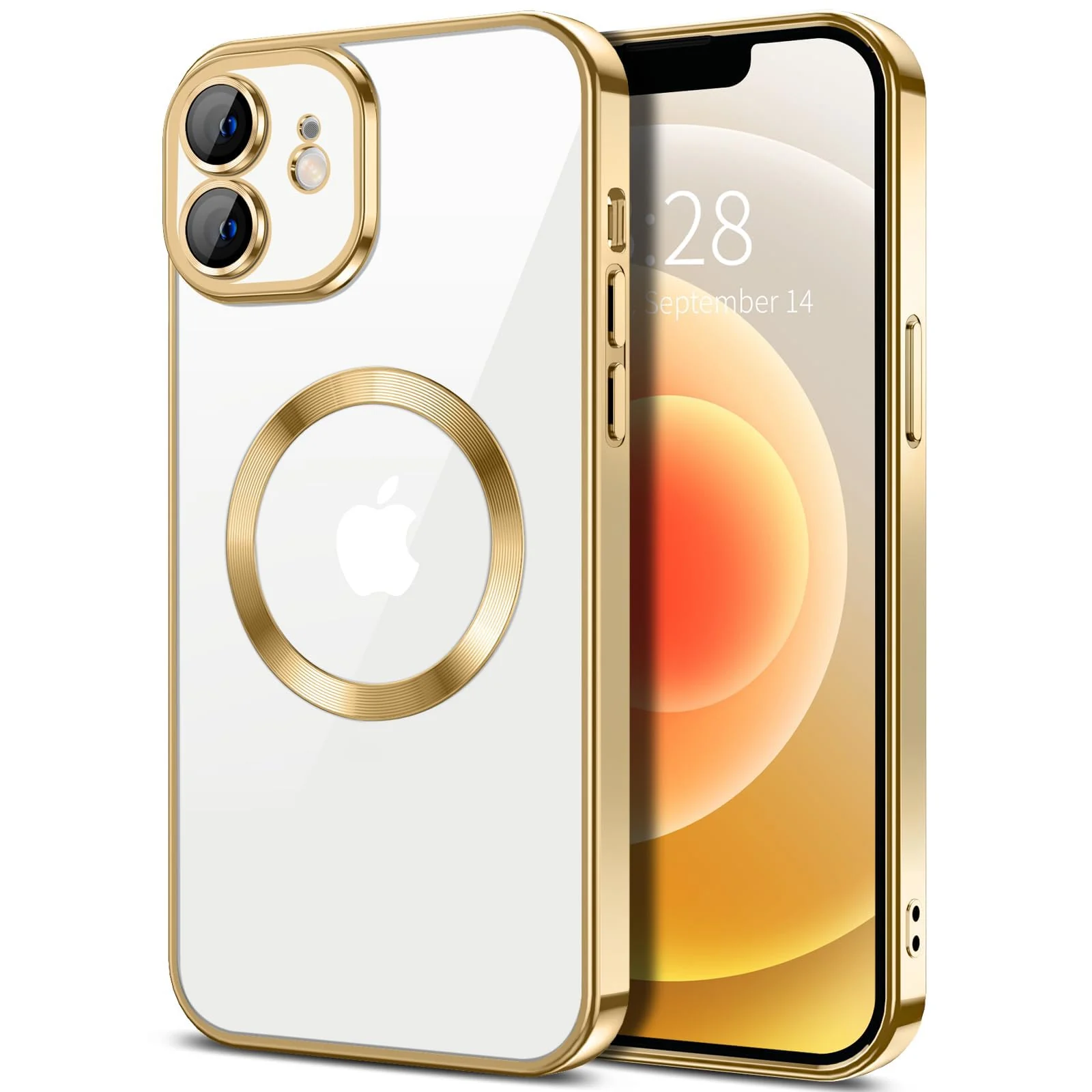 DL3 Mobilak Plated-Edge TPU Protective Case with Camera Protection for iPhone 12 - Gold