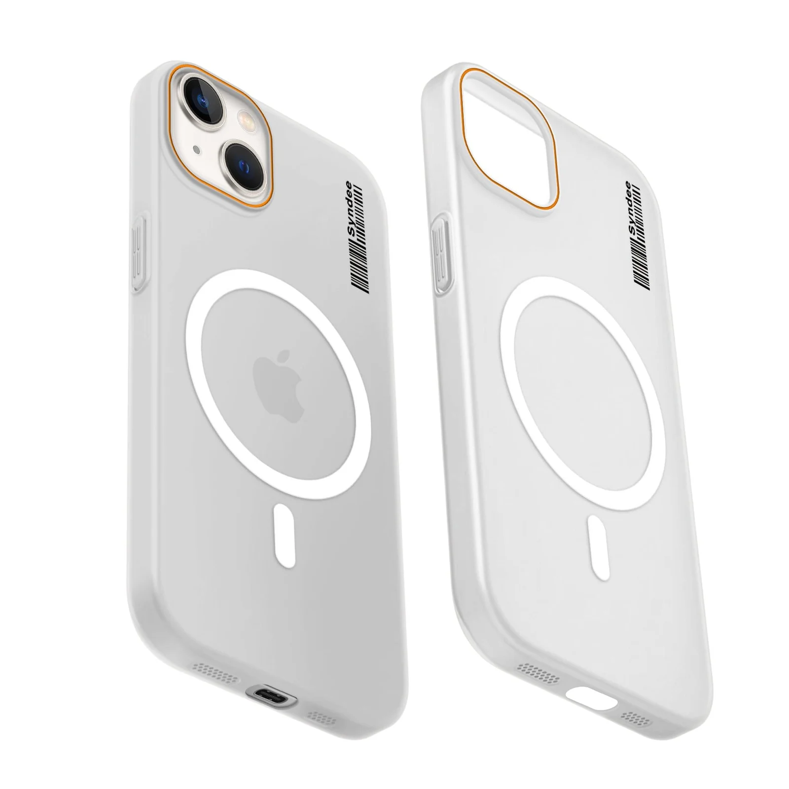 DL3 Mobilak Translucent Matte Case for iPhone 15 6.1 Inch, Compatible with MagSafe accessories, Shock-absorbing protection, Integrated ring holder - Clear