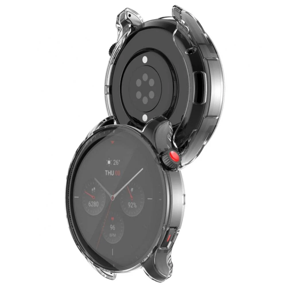 DL3 Mobilak Case Compatible with Amazfit GTR 4 / GTR4 Pro Case Watch Soft TPU Shockproof Cover Slim Guard Thin Bumper Shell Protector - Clear