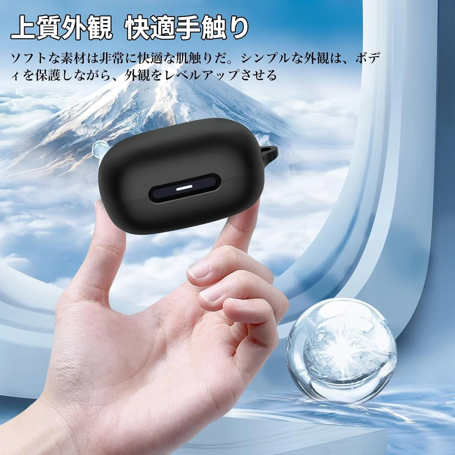 DL3 Mobilak Silicone Cover Case Compatible with Soundcore C40i Portable Protective Cover With Keychain Compatible with Soundcore C40i - Black