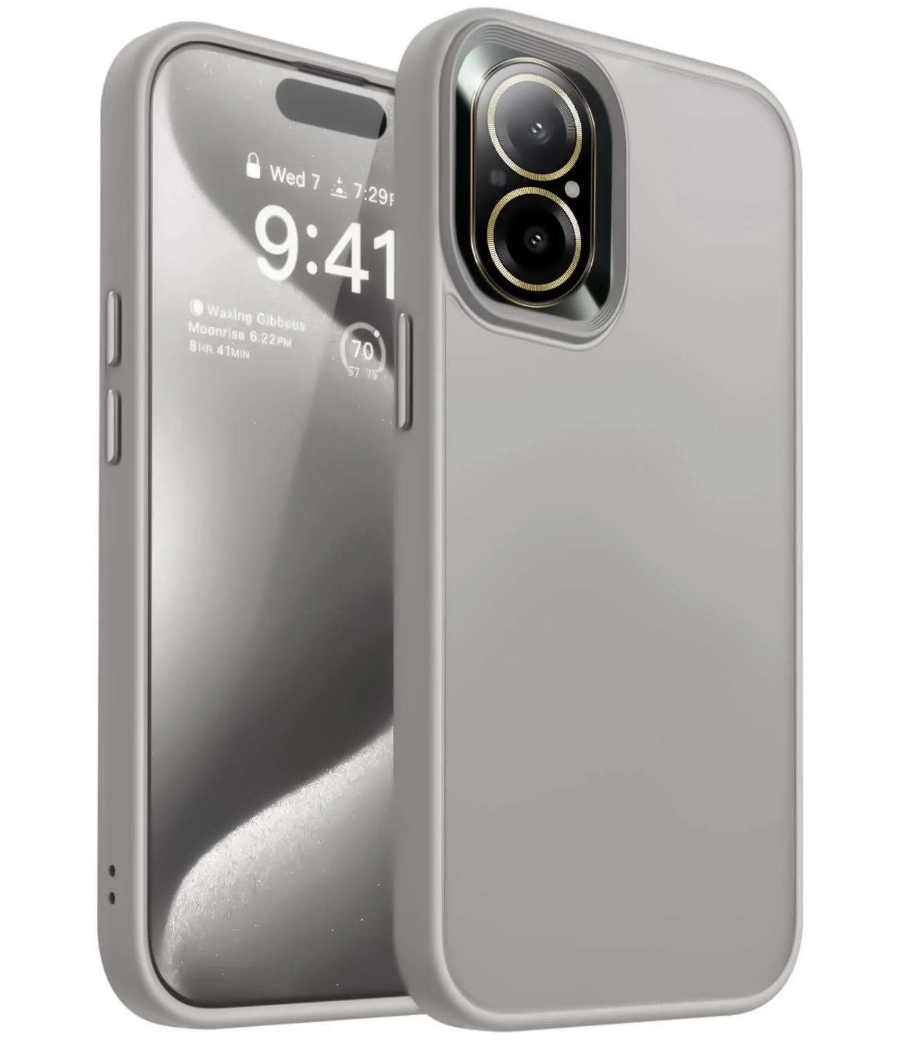 Dl3 Mobilak Matte Case for Oppo Realme C67 4G, Shockproof Drop Protection, Frosted Translucent Matte Back Phone Cover, Anti-Fingerprint (Desert Brown)