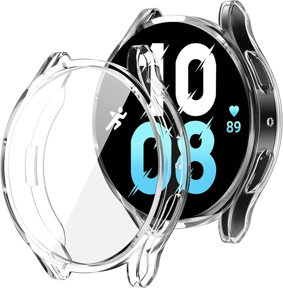 DL3 Mobilak Case Compatible with Samsung Galaxy Watch 4 40mm 2021 & Watch 5 40mm 2022 Case All-Around Screen Protector Watch Soft TPU Shockproof Cover Slim Guard Thin Bumper Shell Protector