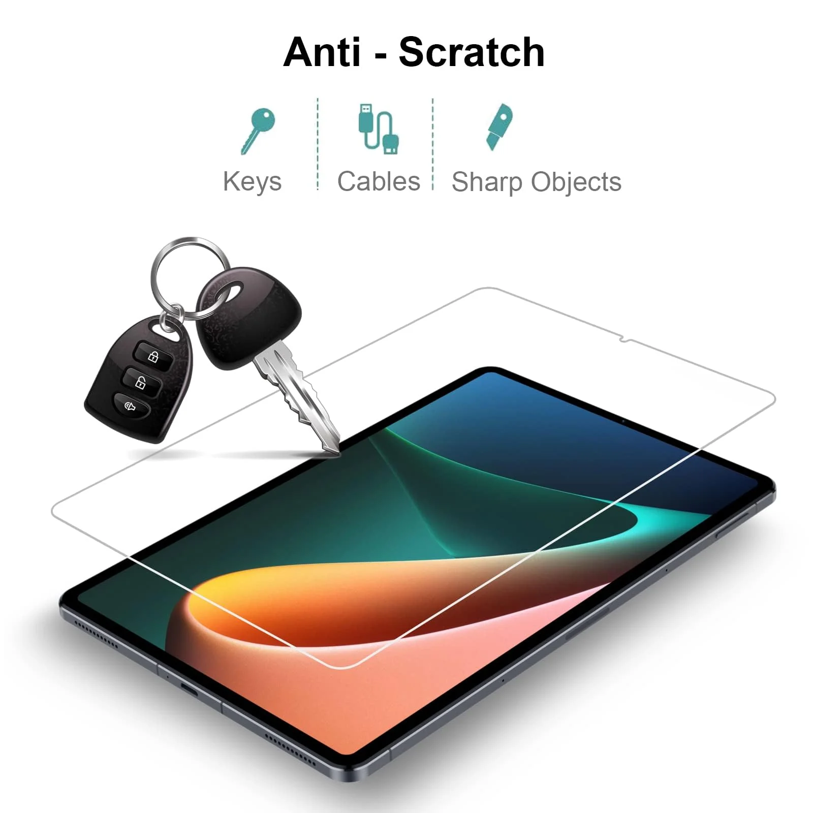 DL3 Mobilak Screen Protector For Xiaomi Pad 5 / Xiaomi Mi Pad 5 Pro 11 inch Tablet Tempered Glass Film [HD Crystal ] [Easy Installation] [Scratch Resistant] [9H Hardness] - Clear