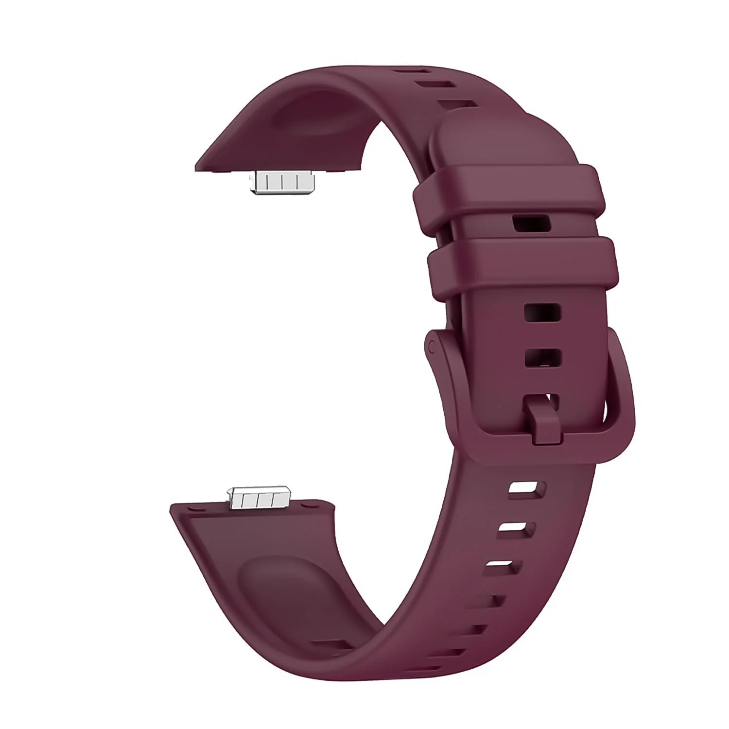 DL3 Mobilak Silicone Bracelet for Huawei Watch Fit 3/Watch Fit 4 Pro/Fit 4 Strap, Soft Silicone Sport Replacement Strap for Women/Men, Adjustable Waterproof Sports Band - Wine Red
