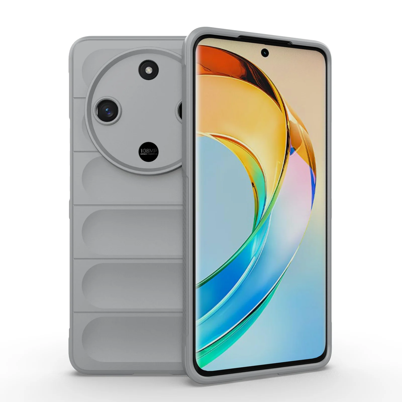 DL3 Mobilak Soft Silicone Protective Case for Honor X9b / Honor Magic 6 Lite 5G / Honor X50 with Camera Protection and Shockproof Design - Gray