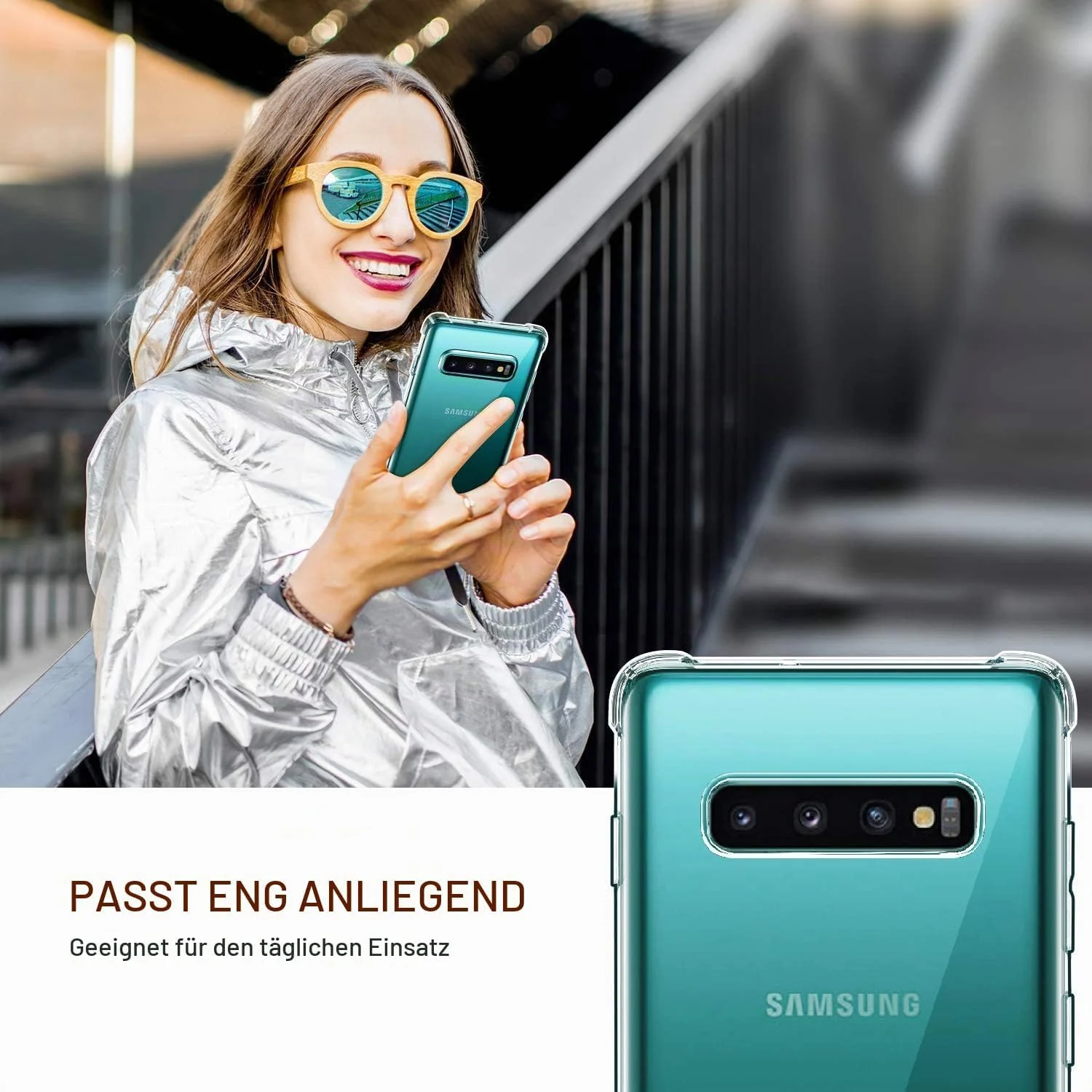 DL3 MOBILAK Clear Soft TPU Phone Case for Samsung Galaxy S10 Plus - Clear