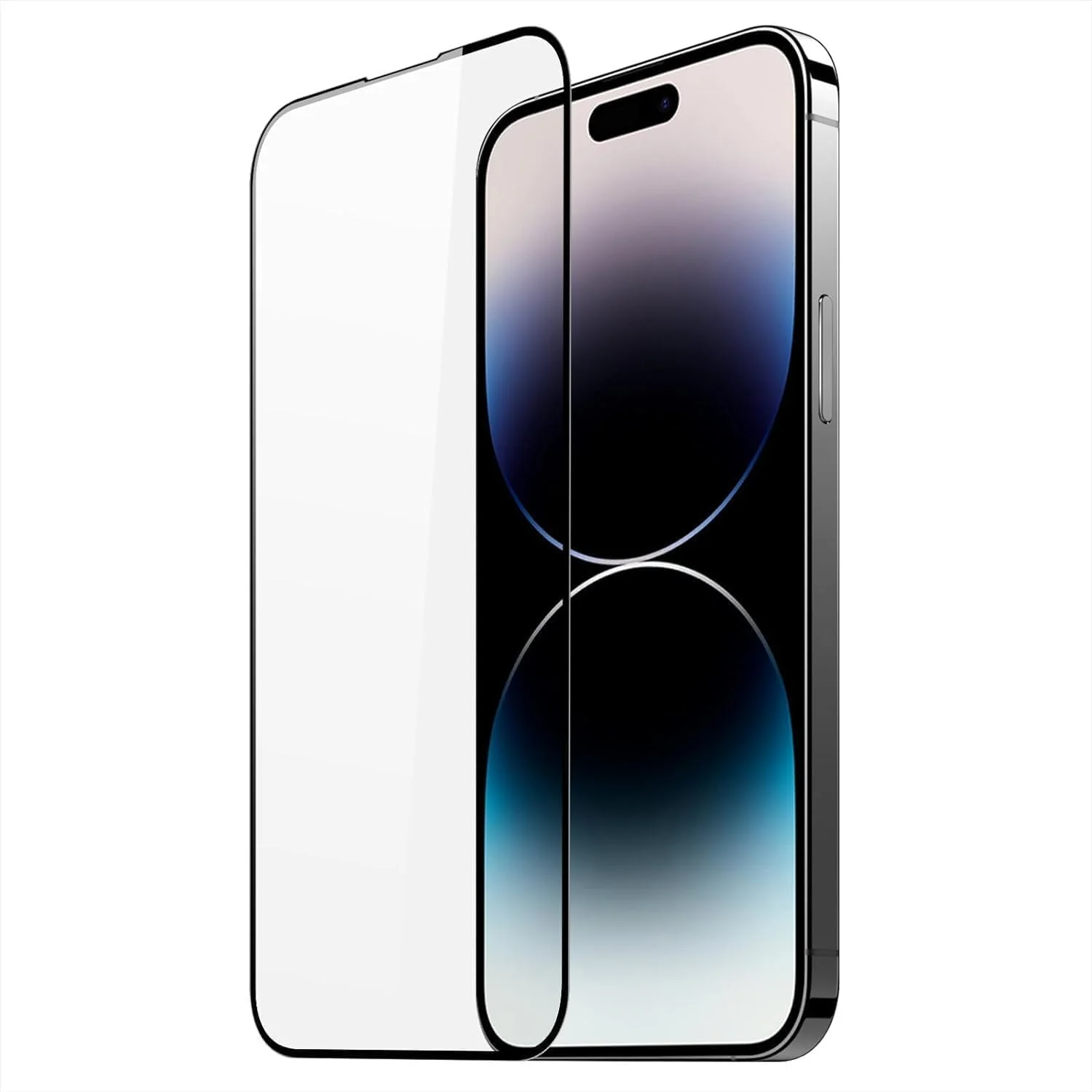 DL3 Mobilak iPhone Screen Protector, Tempered Glass Film for iPhone, 9H Mobile Phone Screen Protectors Anti-Scratch Anti-Shatter Anti-Impact Bubble Free Ultra Resistant HD Clear (iPhone 15 Pro Max) - Black