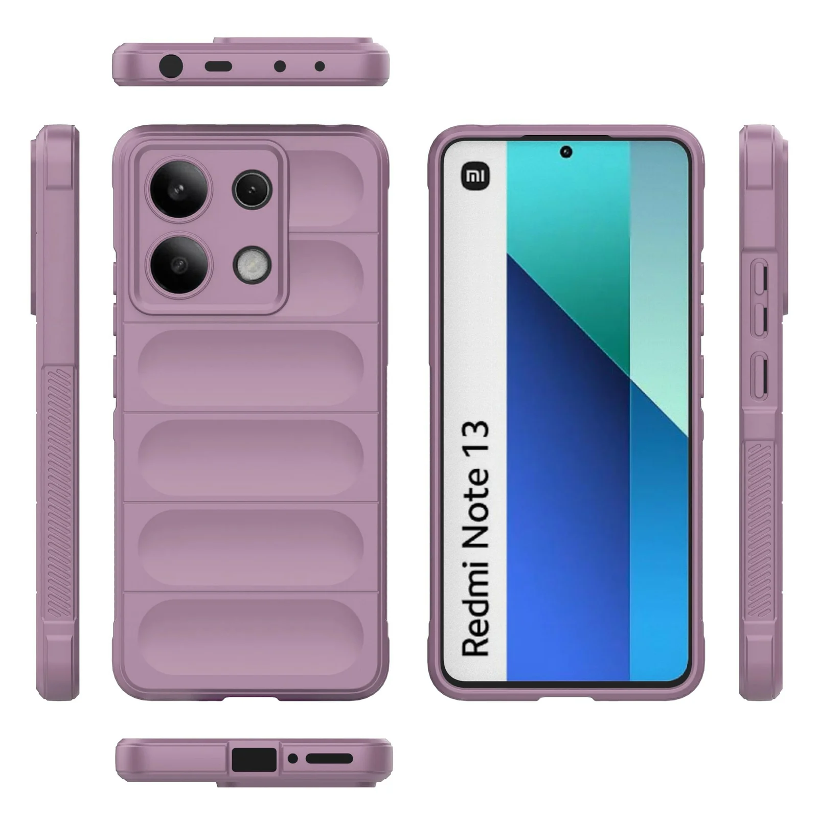 DL3 Mobilak Rugged Protective Case for Xiaomi Redmi Note 13 4G, Camera protection, Shock-absorbing protection, Non-slip grip - Purple