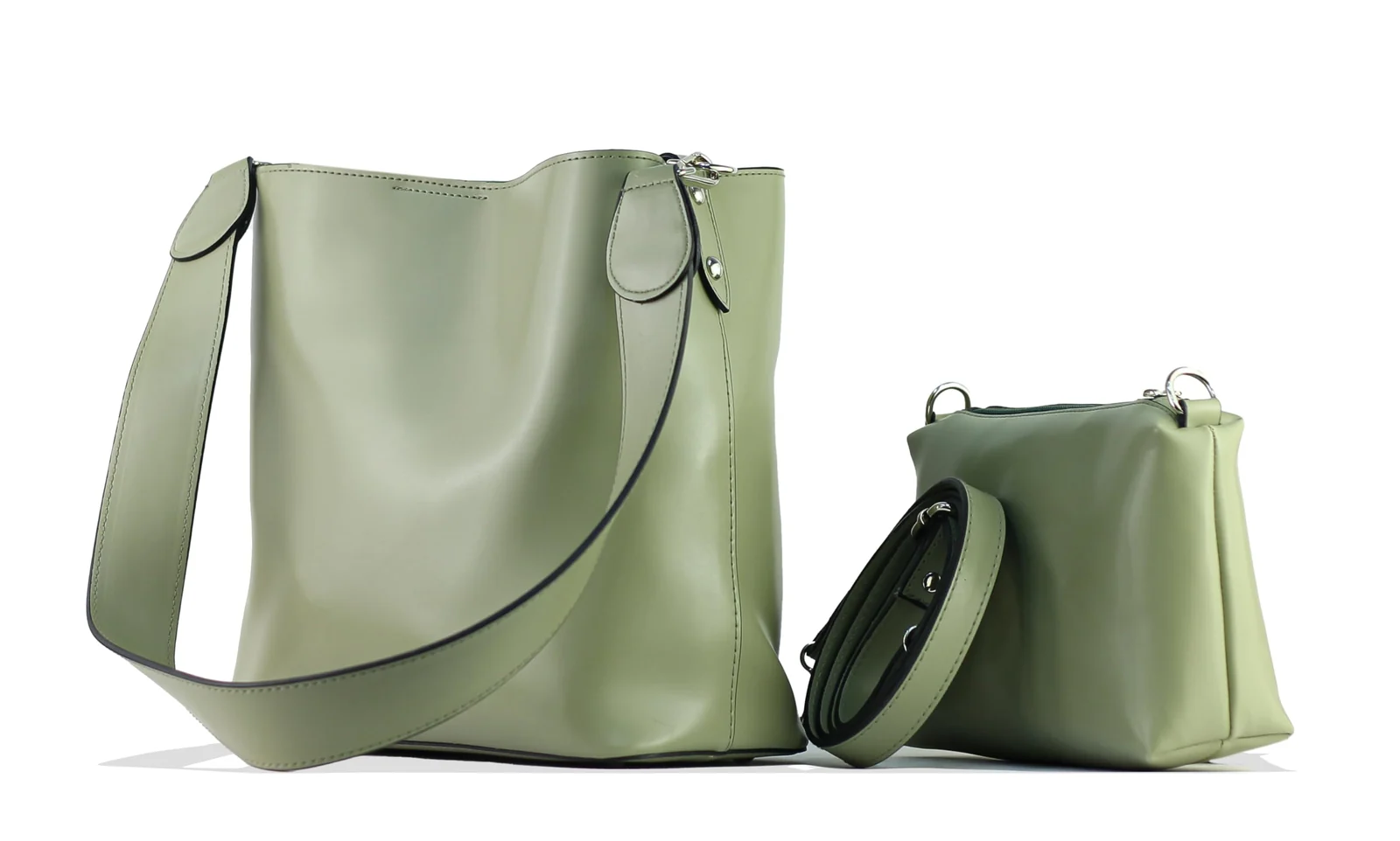 Mobigon Women’s 2-in-1 Hobo Shoulder Bag Set, Premium Handbag with Studded Details, Magnetic Snap Closure, Mini Crossbody Pouch with Zipper & Adjustable Adjustable Strap
