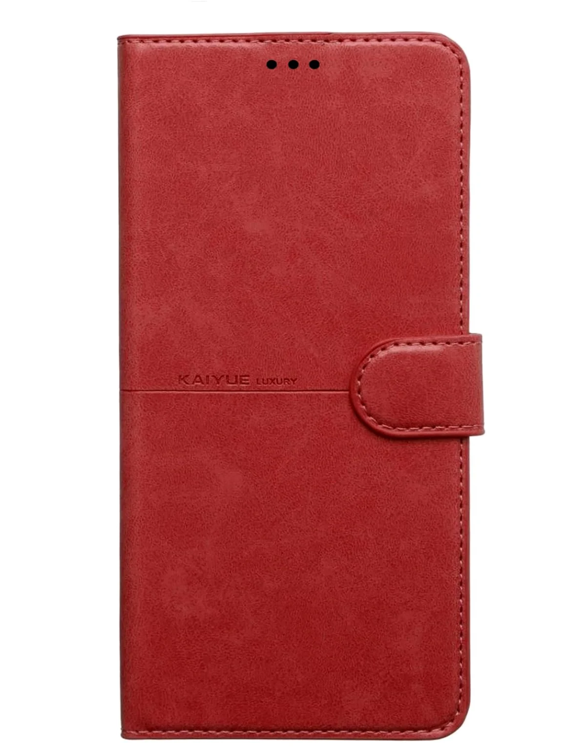 Dl3 Mobilak Case Compatible with Realme 10 Kaiyue Flip Leather Case Cover (Red)