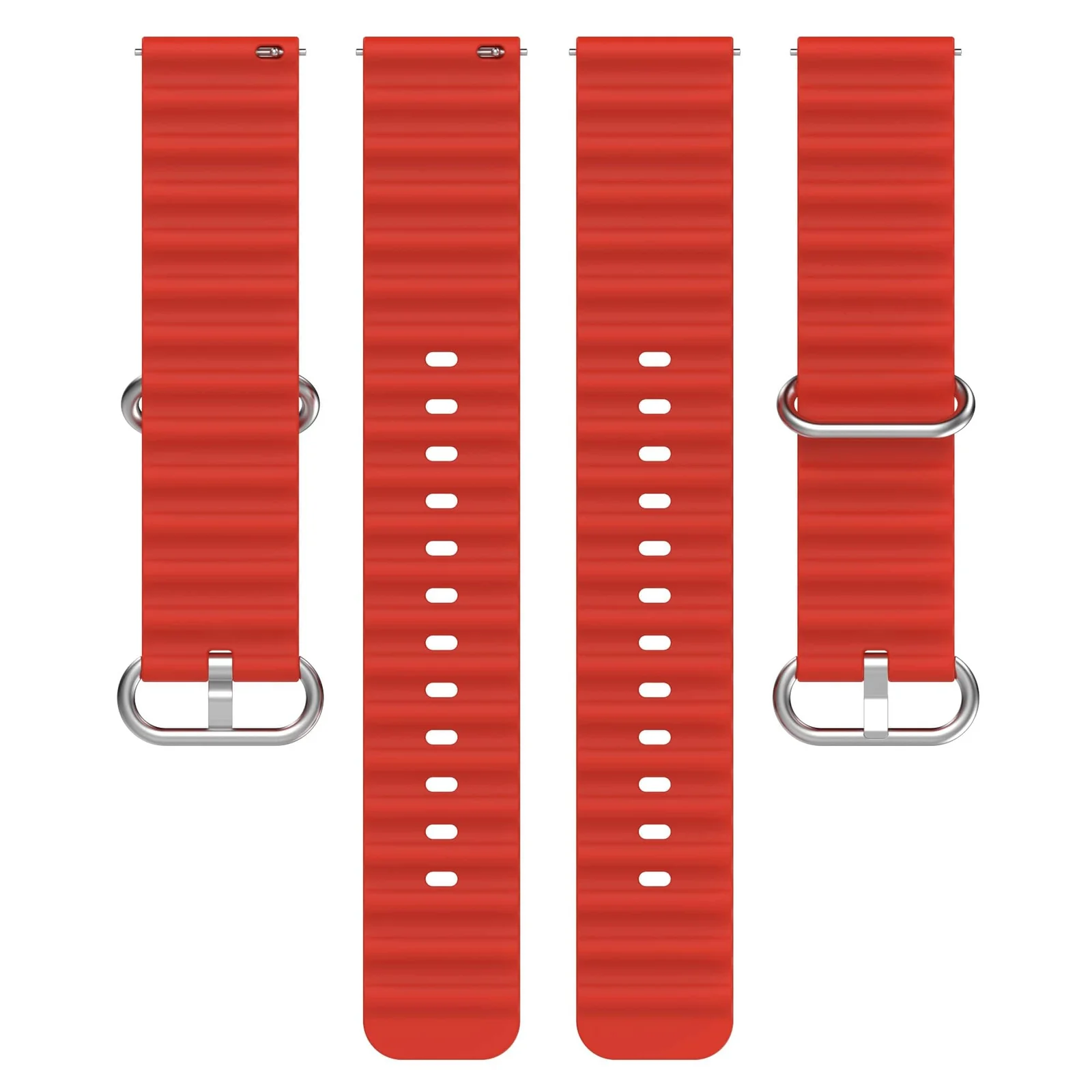 DL3 Mobilak 22mm Ocean Band for Samsung Galaxy Watch 3 45mm/Watch 46mm/Gear S3/For Huawei watch GT4 GT3 46MM/ Watch 3/4/GT2E/GT2 Pro/GT GT2 46MM/Amaz fit GTR 4/3/3Pro/2/2e, Adjustable Silicone Sport Loop Strap - Red