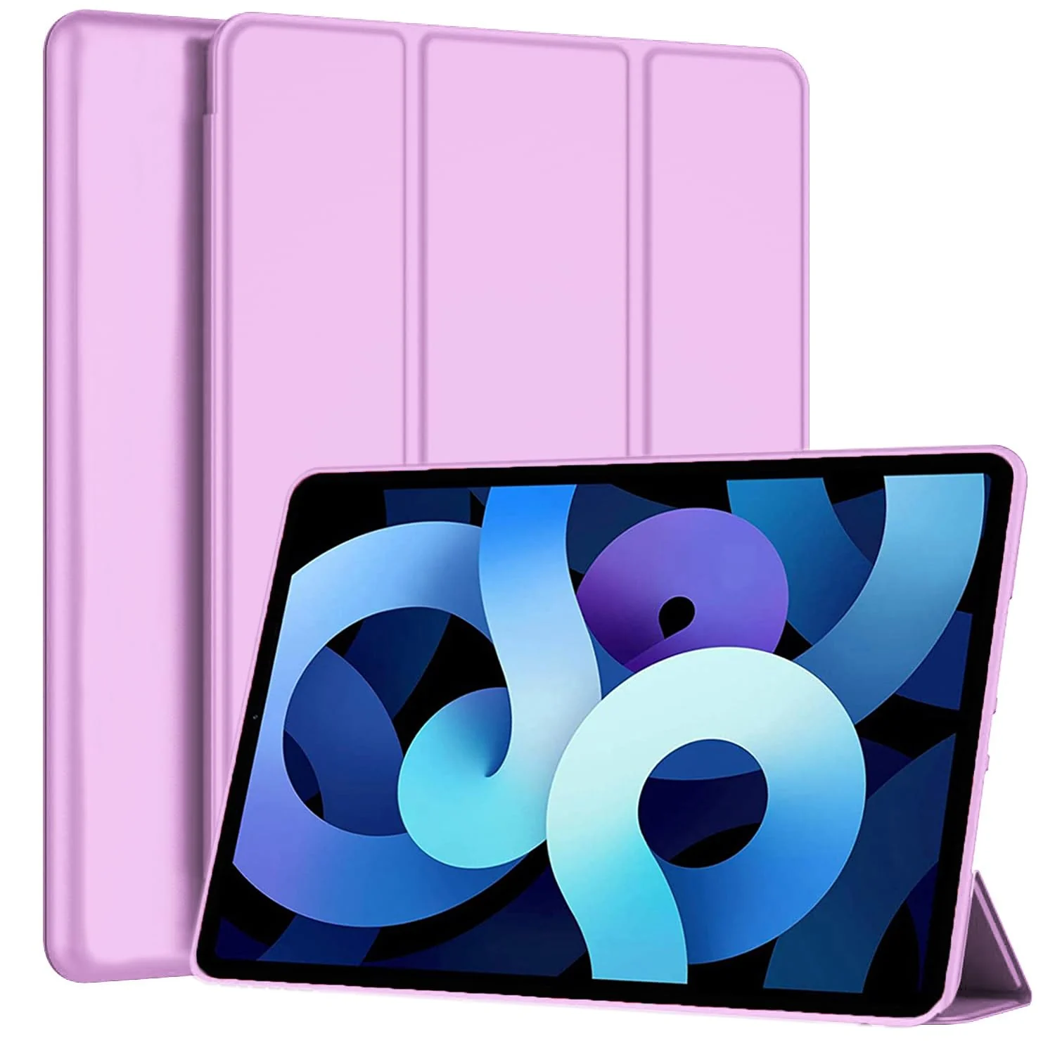 DL3 Mobilak Case Compatible with Samsung Galaxy Tab A 10.1 2016 (SM-T580 / T585, Not for 2019 Model), Smart Cover Soft Baby Skin Silicone Back and Full Body Protection, Auto Wake/Sleep - Pastel Violet