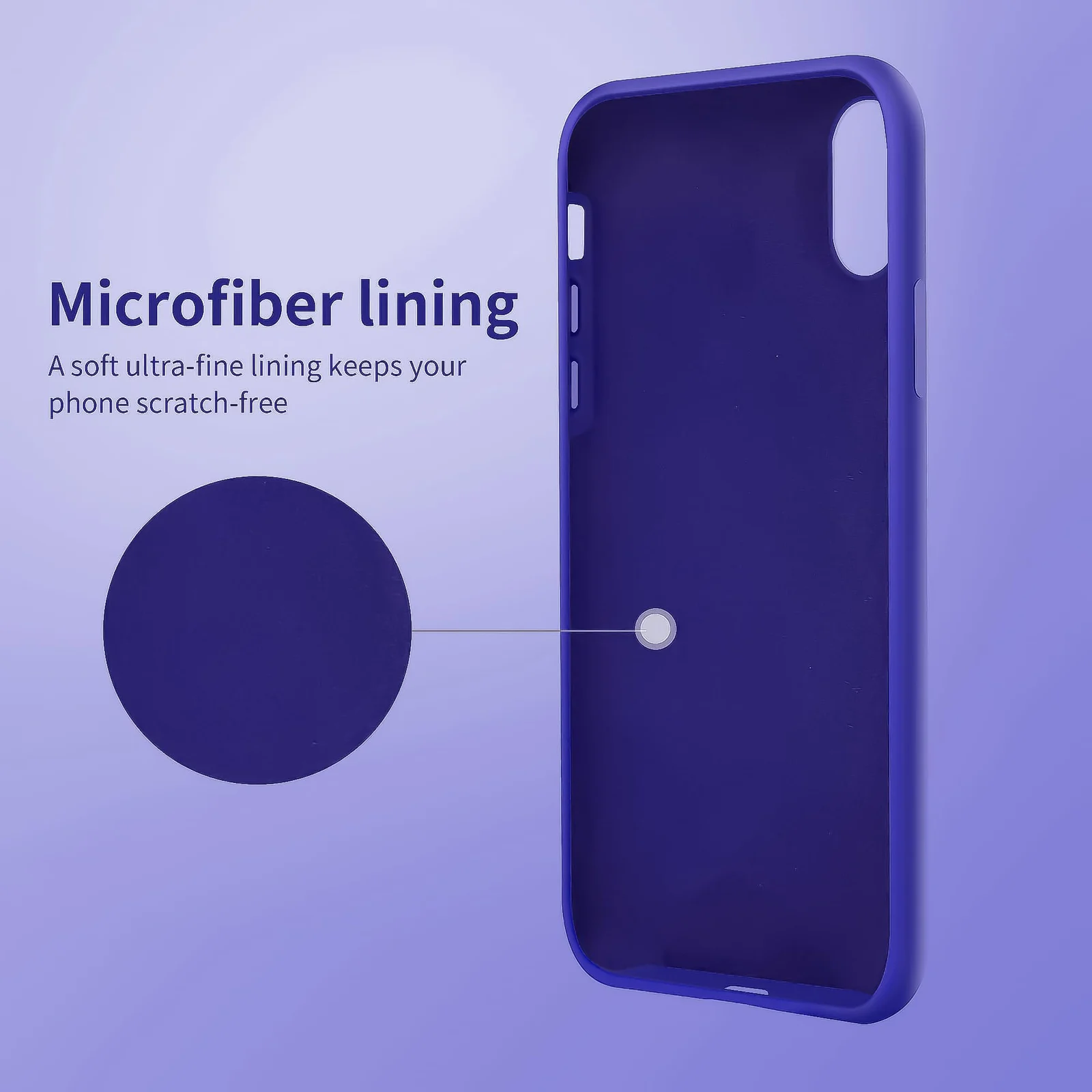 DL3 Mobilak Liquid Silicone Protective Case for iPhone XS Max with Camera Protection and Microfiber Lining - Pepsi