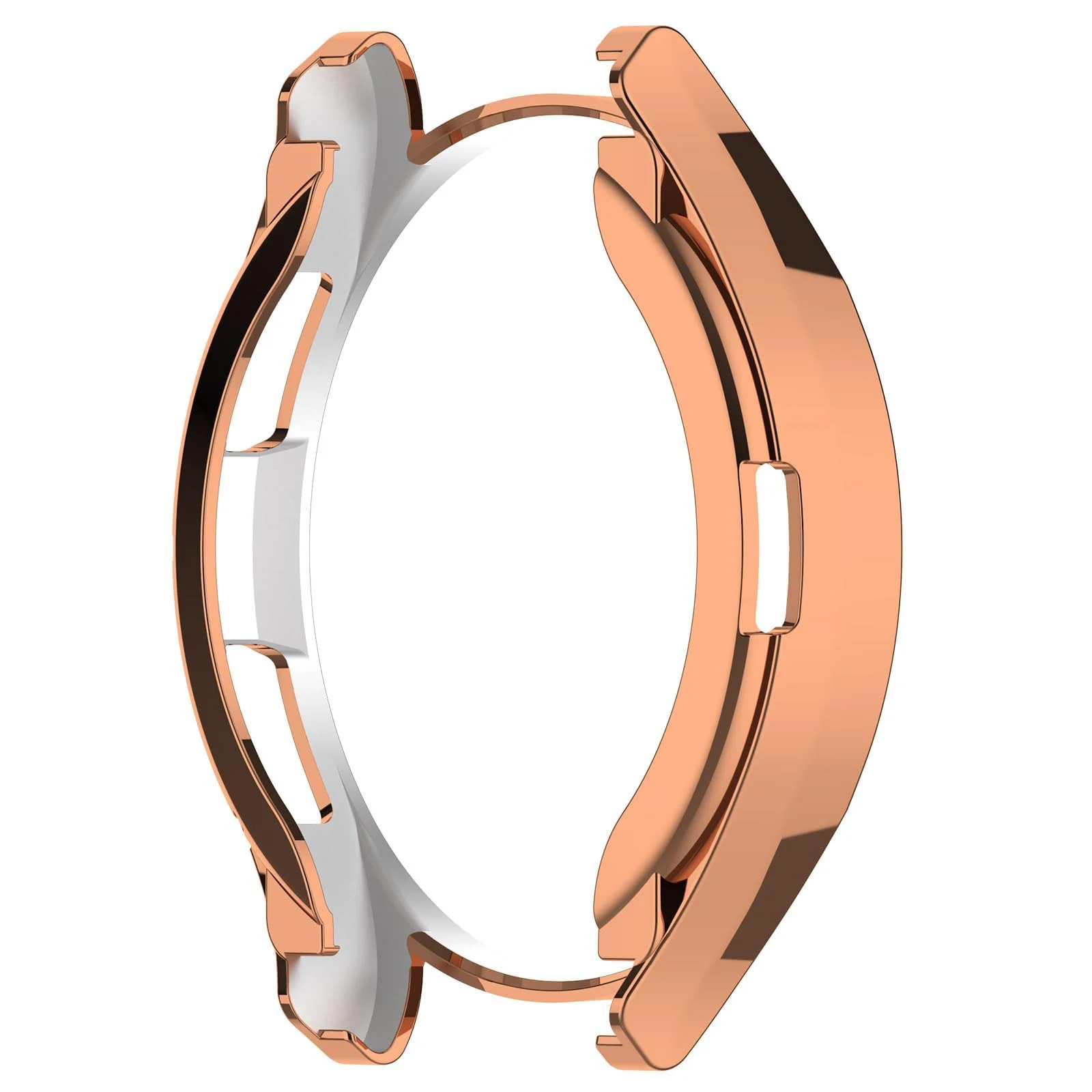 DL3 Mobilak Bumper Case Protector for Samsung Galaxy Watch 6 Classic 43mm, [NO Screen Film] Flexible Lightweight Glossy TPU Edge Case Protective Cover Galaxy Watch 6 Classic 43mm - Rose Gold
