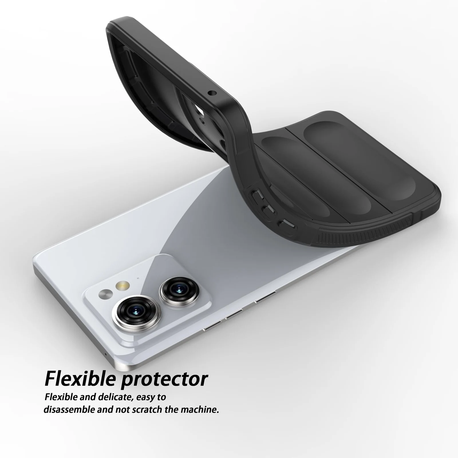 DL3 Mobilak Rugged Protective Case for Motorola Edge 40 5G, Camera protection, Shock-absorbing protection, Non-slip grip - Black