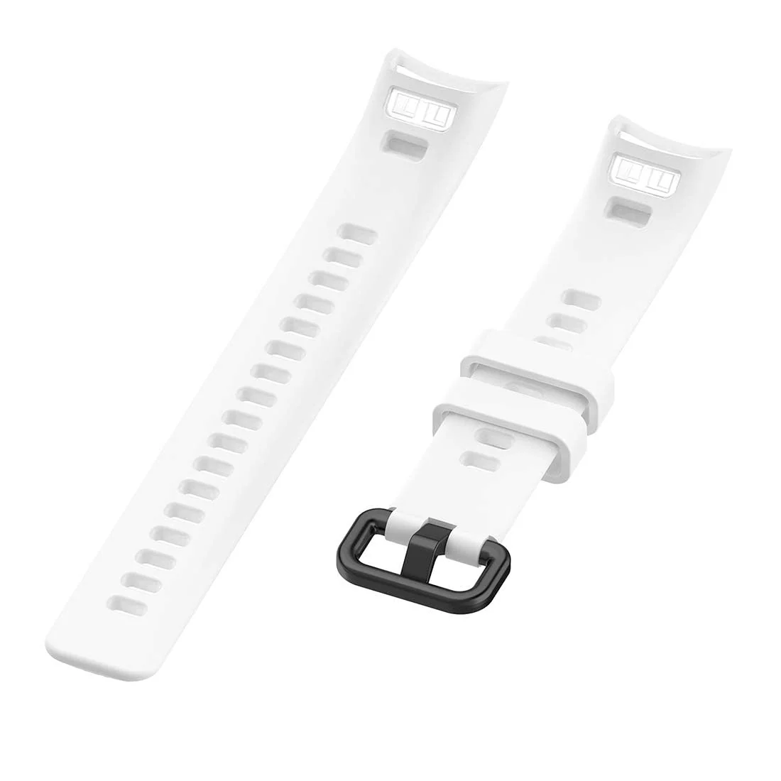 DL3 Mobilak Compatible for Honor Band 5/Honor Band 4 Strap, Soft Silicone Sport Wristband Adjustable Accessory Bracelet Replacement Band for Honor Band 5/Band 4 - White