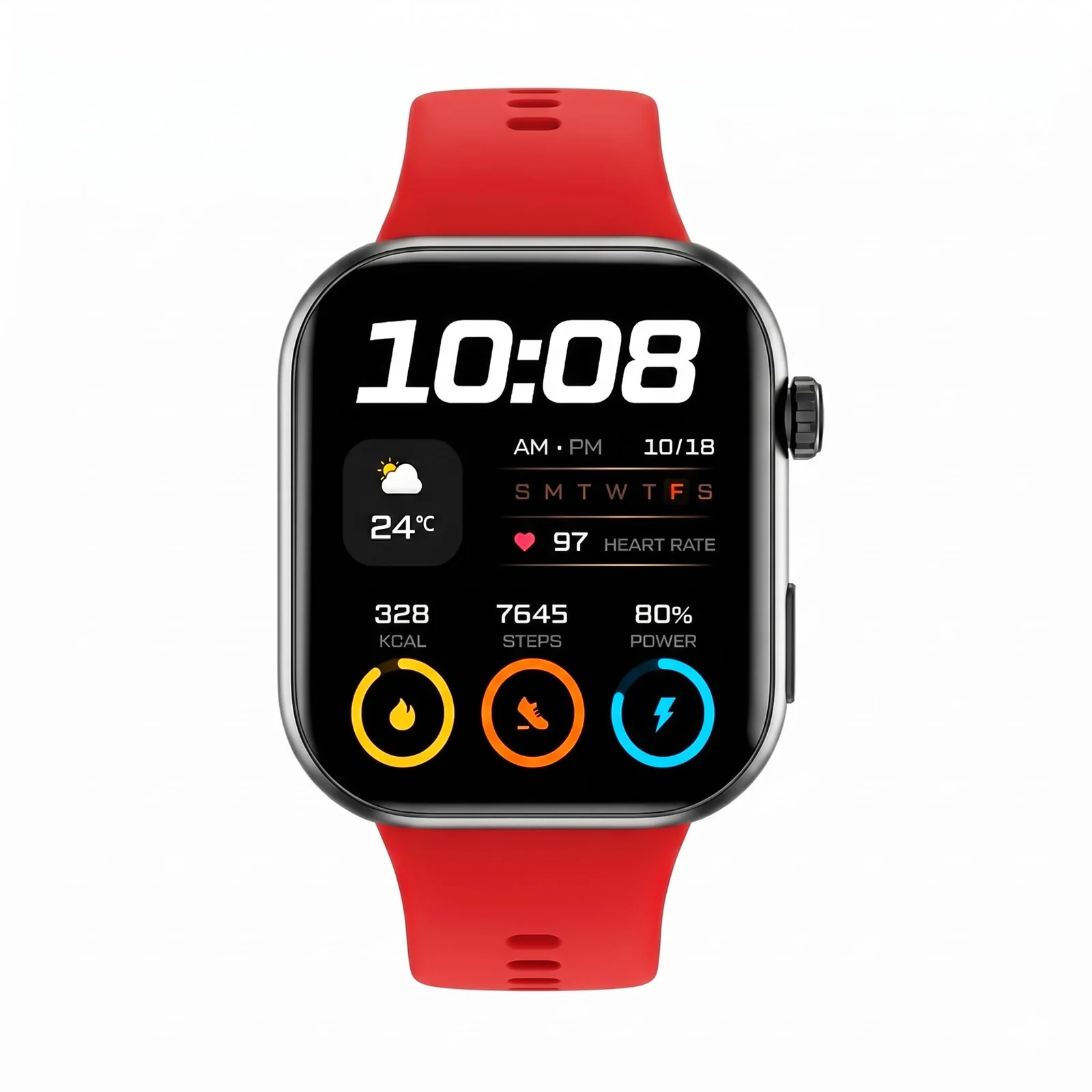 DL3 Mobilak Silicone Bracelet for HONOR Choice Watch 2i Strap, Soft Silicone Sport Replacement Strap for Women/Men, Adjustable Waterproof Sports Band for HONOR Choice Watch 2i - Red
