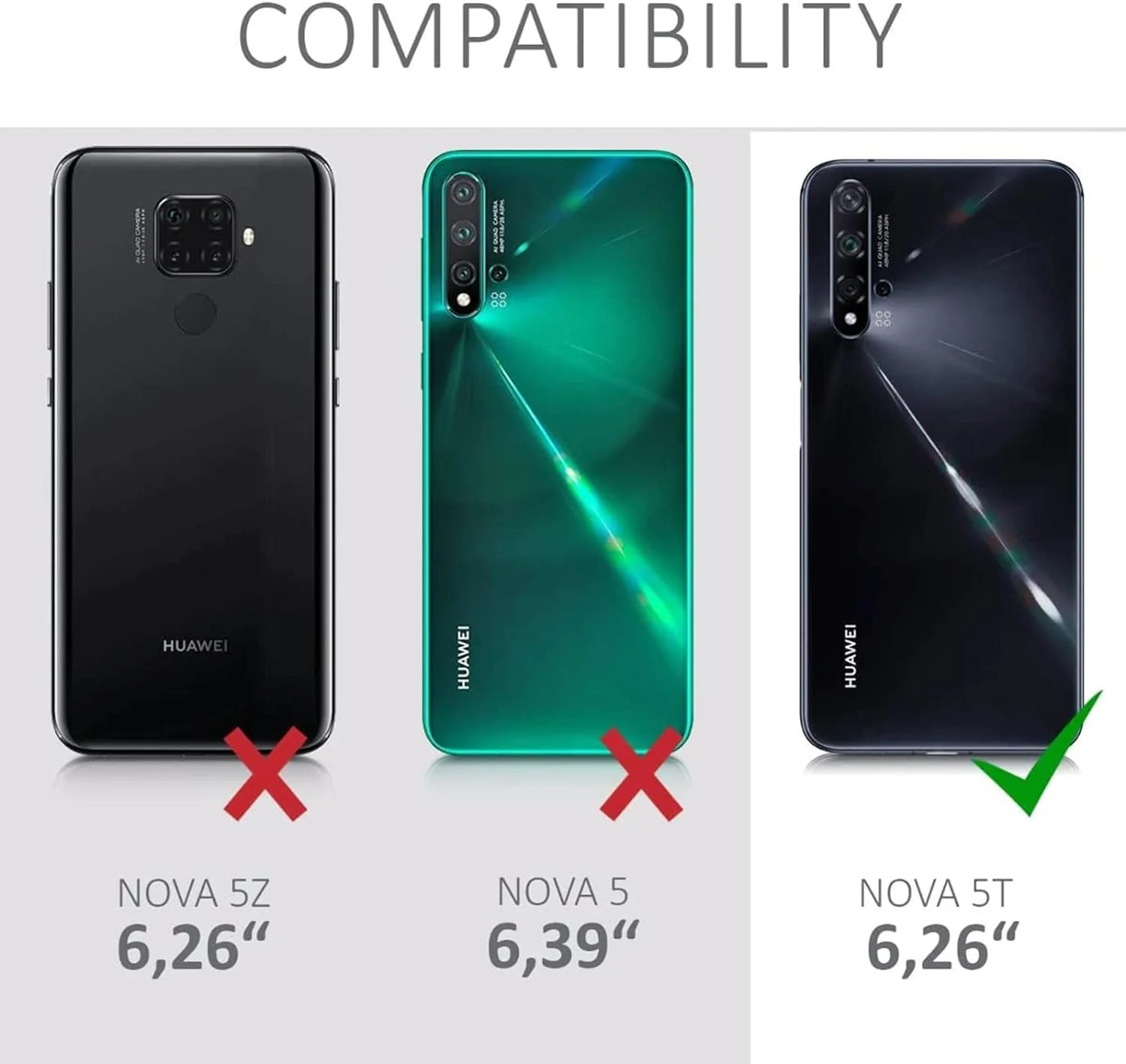 DL3 Mobilak Clear TPU Protective Case for Huawei Nova 5T with Camera Protection and Shockproof Design - Clear